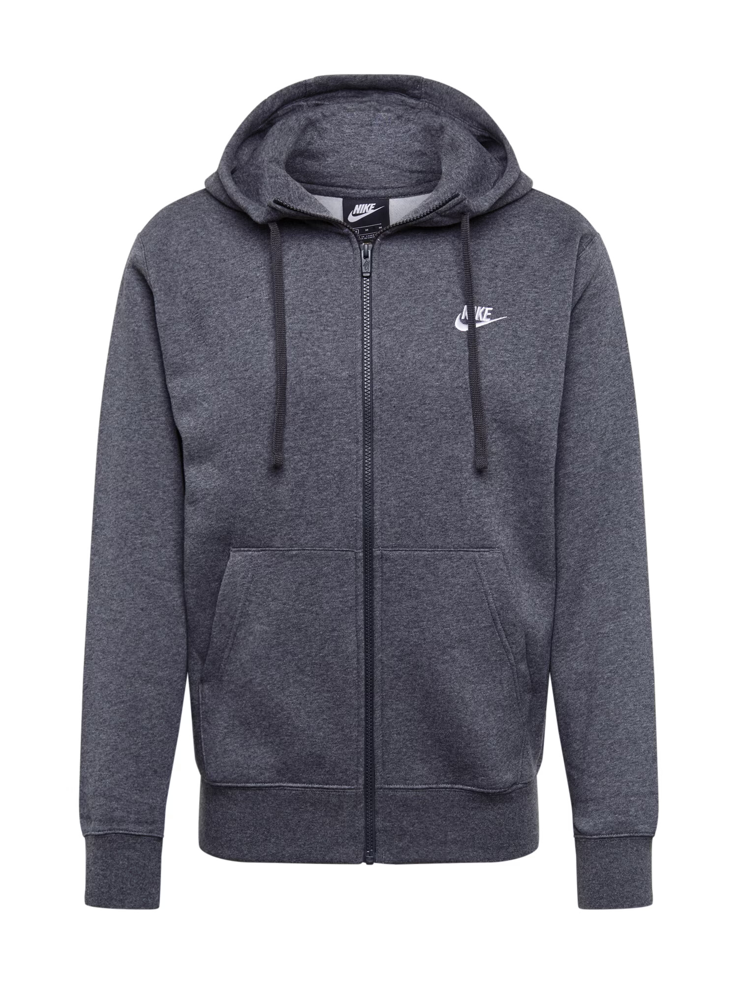 Nike Sportswear Hanorac 'Club Fleece' gri închis / alb - Pled.ro