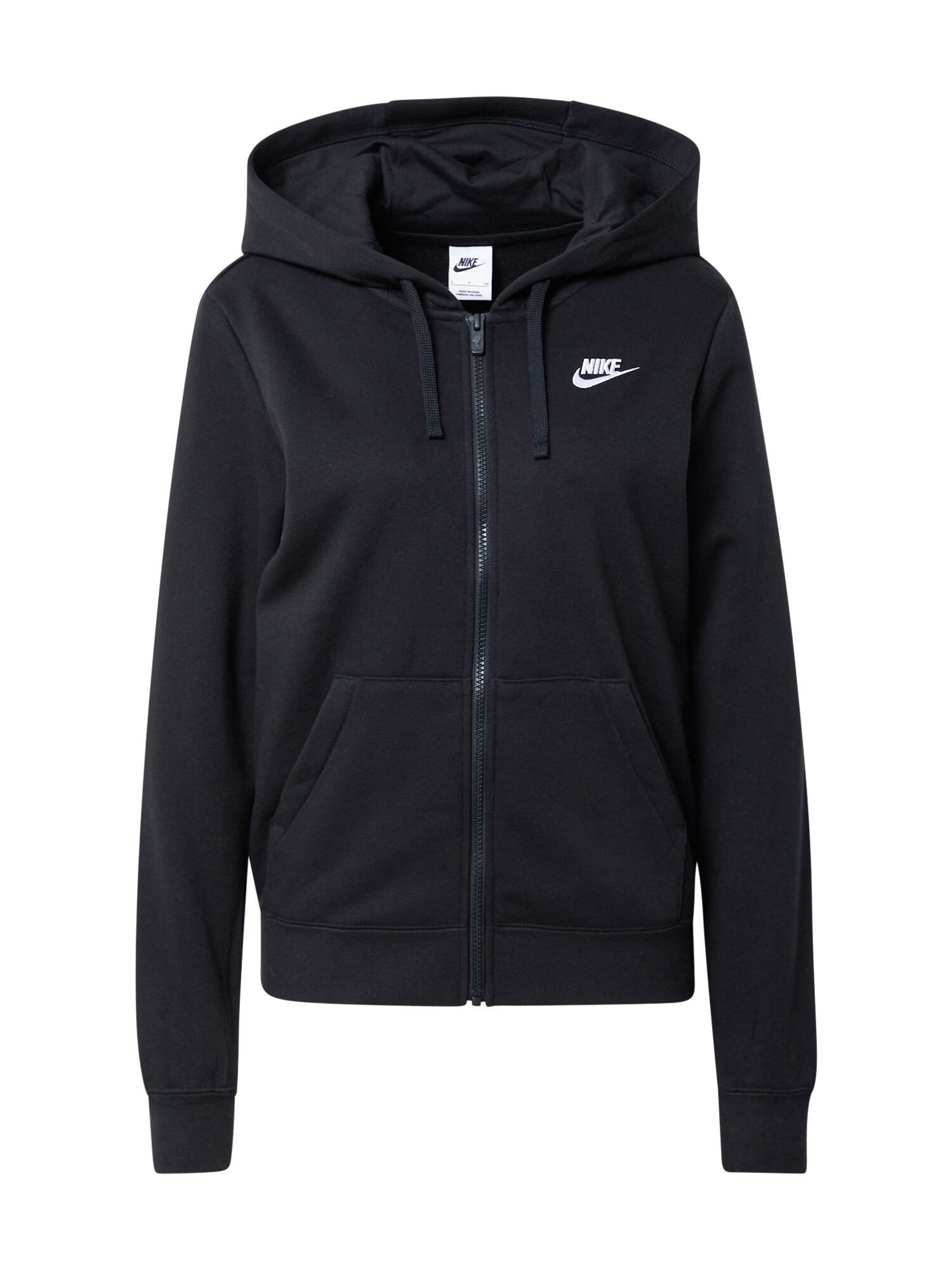 Nike Sportswear Hanorac 'Club Fleece' negru / alb - Pled.ro