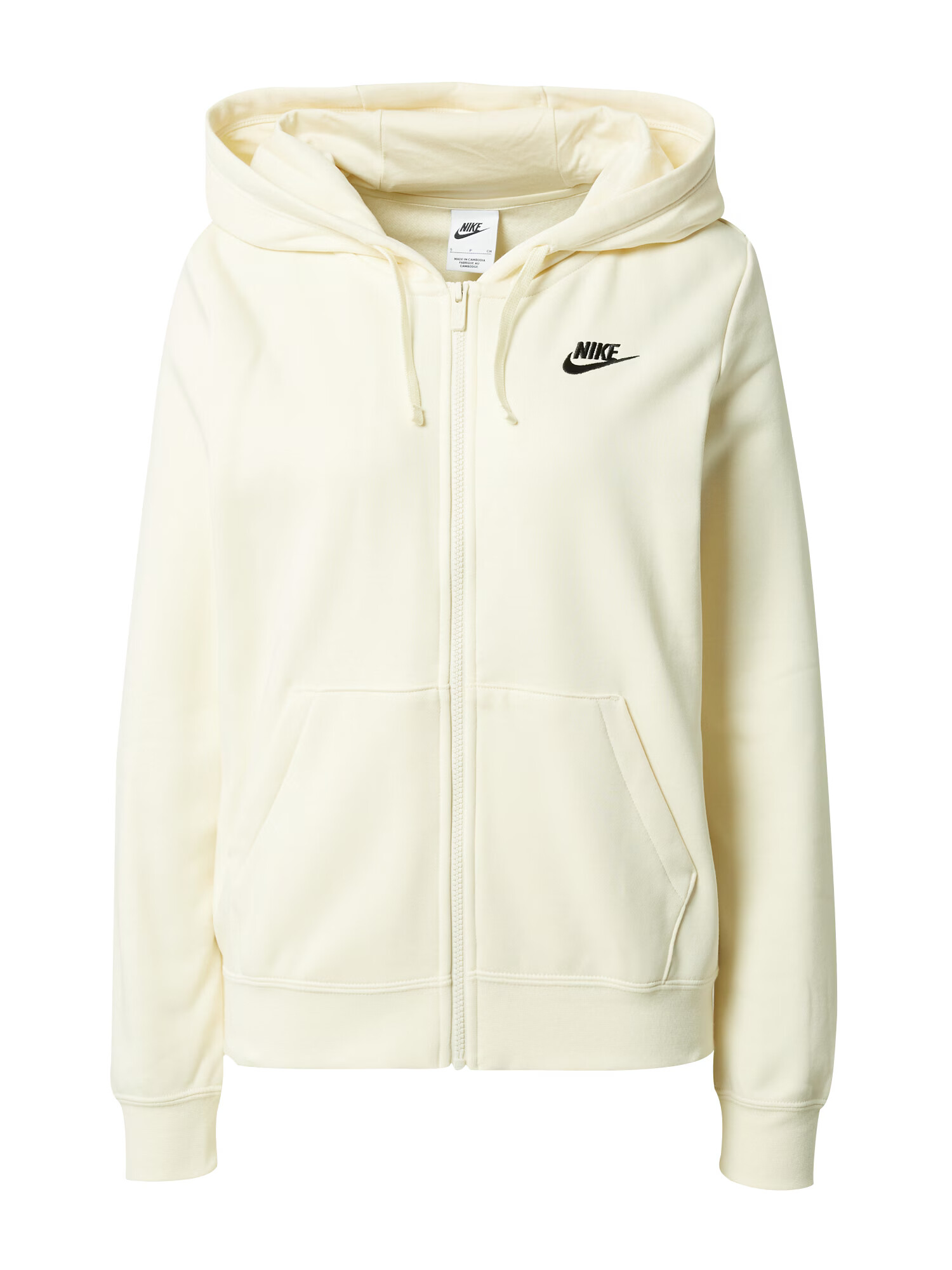 Nike Sportswear Hanorac 'Club Fleece' negru / alb lână - Pled.ro