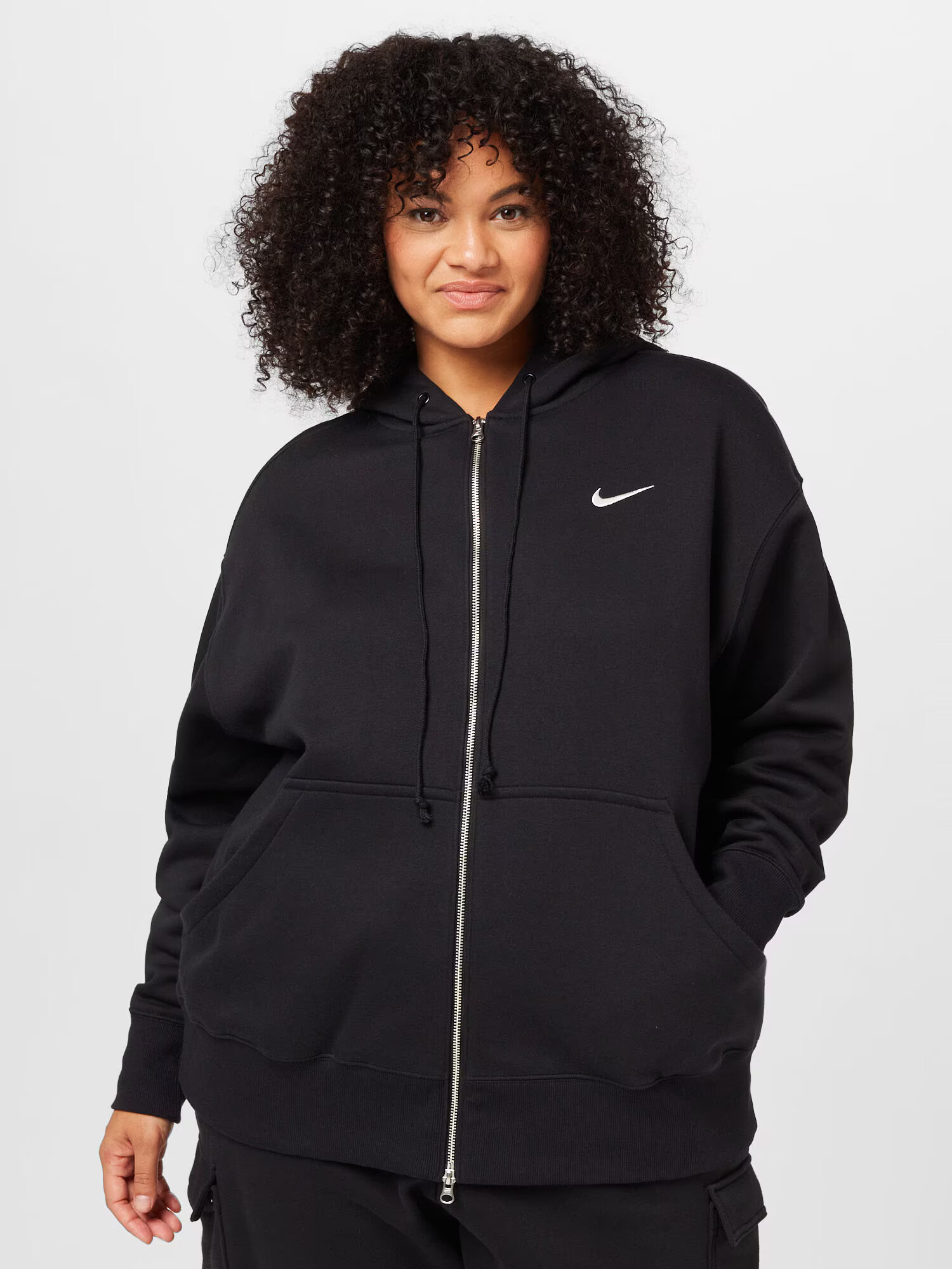 Nike Sportswear Bluză cu fermoar sport negru / alb - Pled.ro