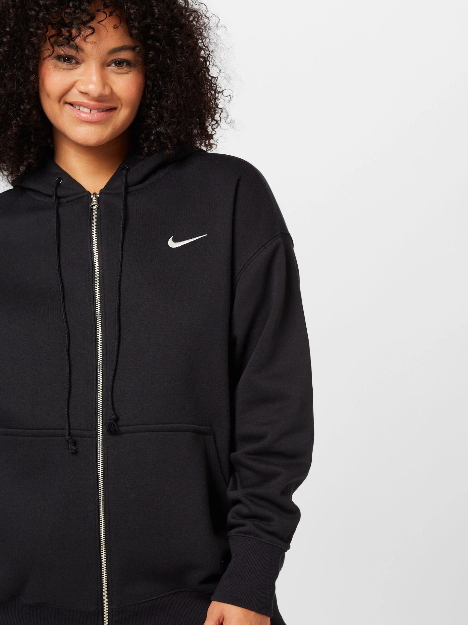 Nike Sportswear Bluză cu fermoar sport negru / alb - Pled.ro