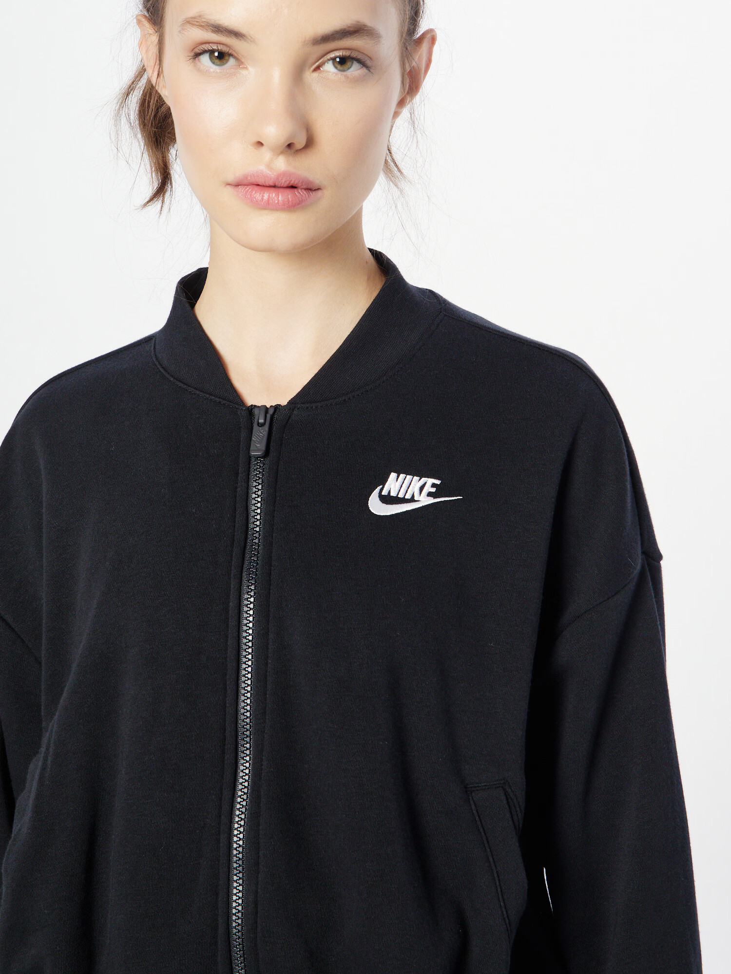 Nike Sportswear Hanorac negru / alb - Pled.ro