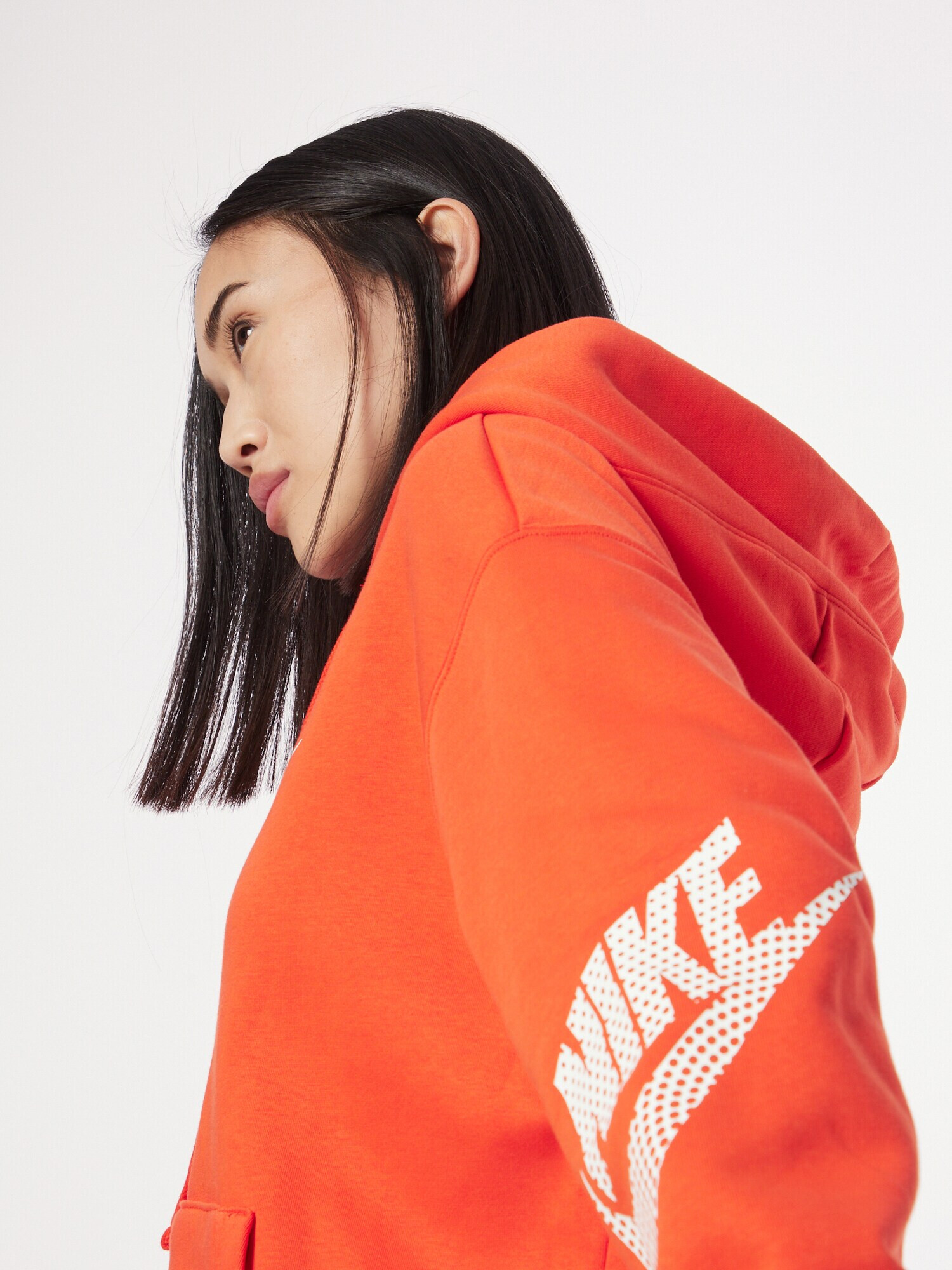 Nike Sportswear Hanorac roșu orange / alb - Pled.ro