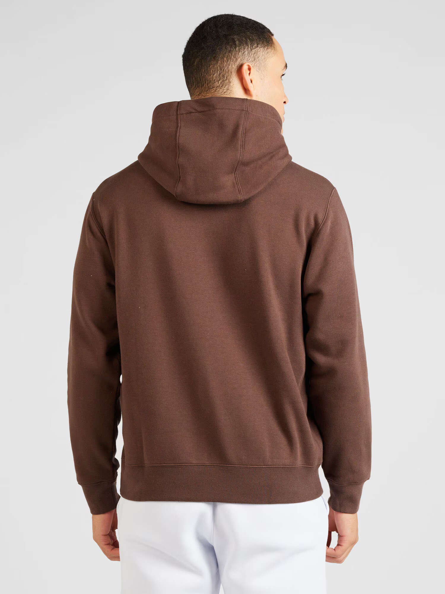 Nike Sportswear Bluză de molton 'Club Fleece' maro / alb - Pled.ro