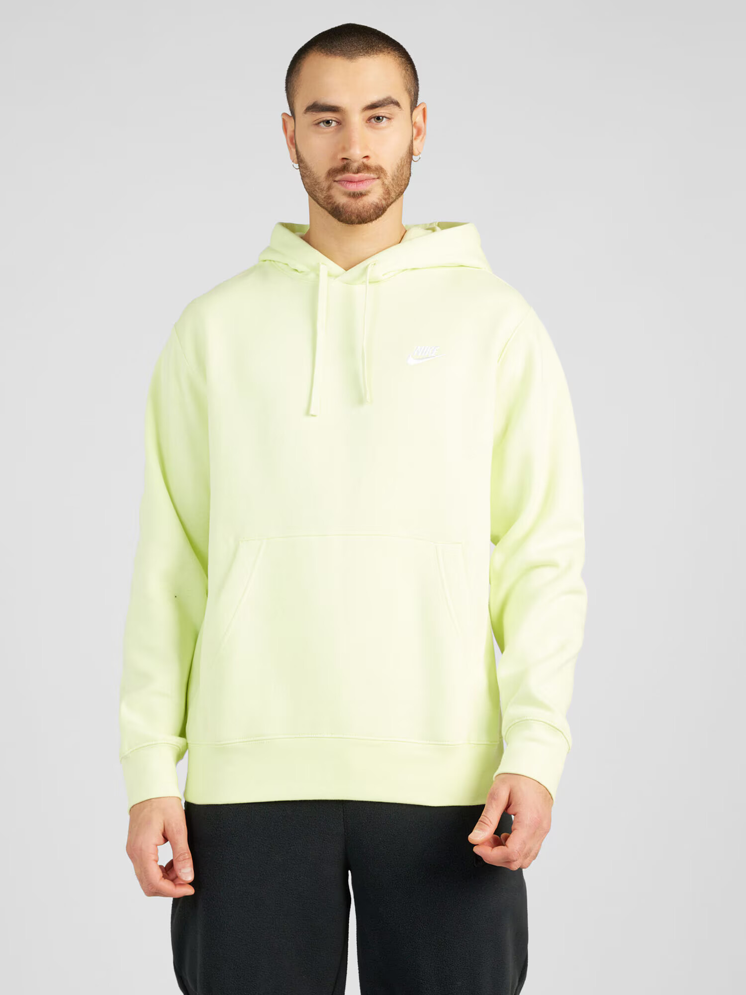 Nike Sportswear Bluză de molton 'Club Fleece' verde deschis / alb - Pled.ro