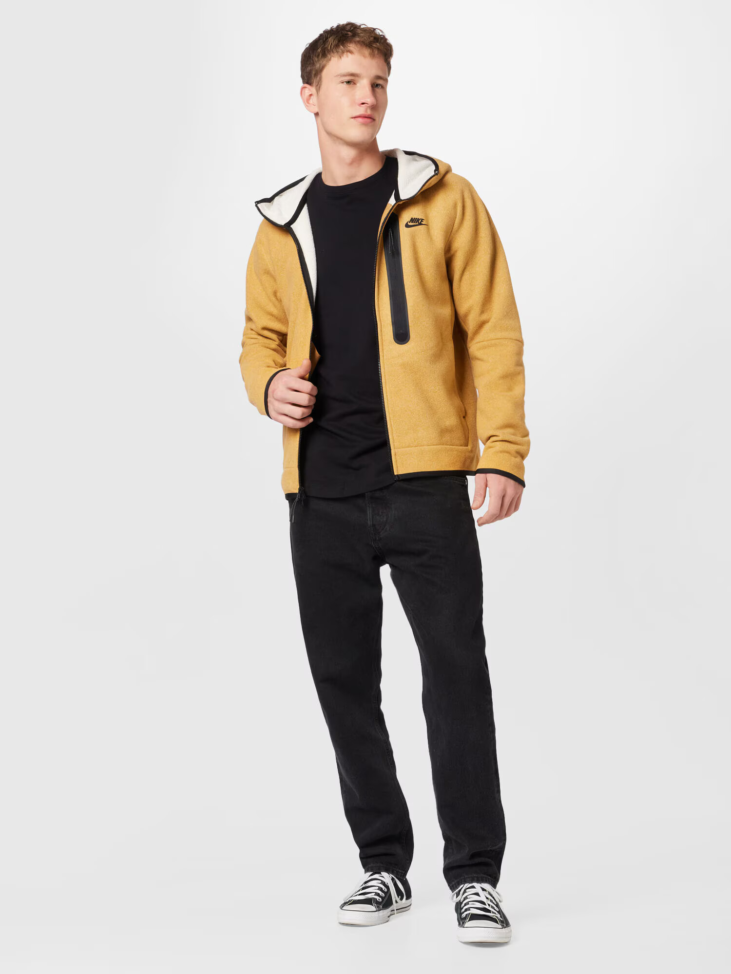 Nike Sportswear Jachetă fleece maro caramel / negru - Pled.ro