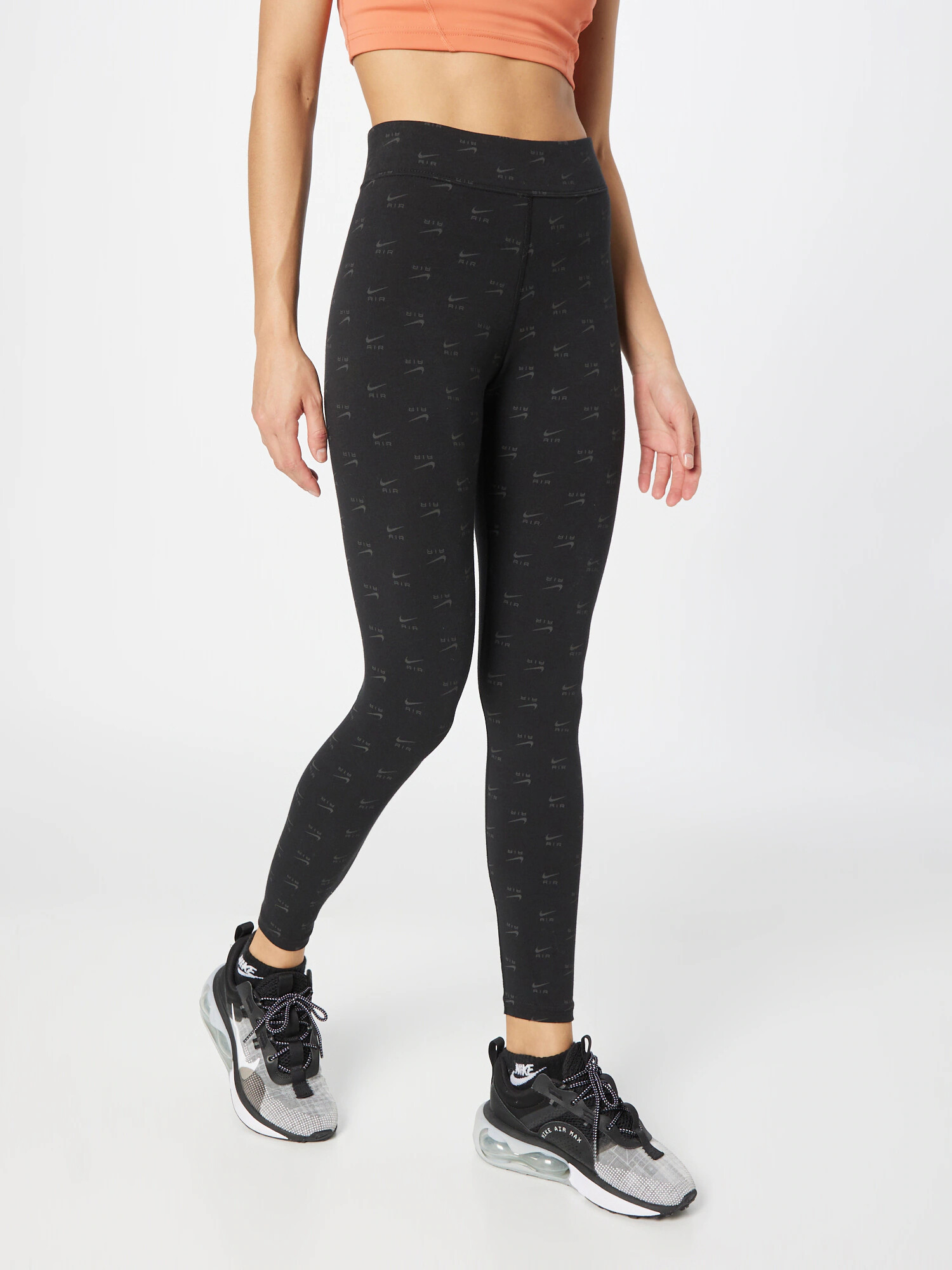 Nike Sportswear Leggings 'Air' gri închis / negru / alb - Pled.ro