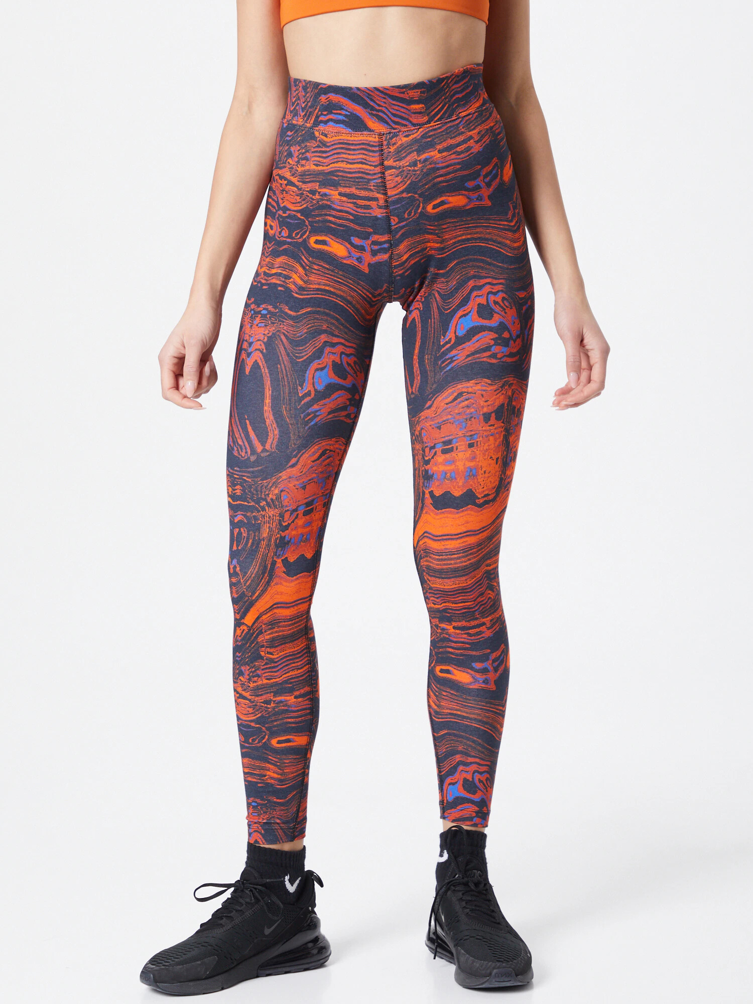 Nike Sportswear Leggings albastru deschis / portocaliu / negru - Pled.ro