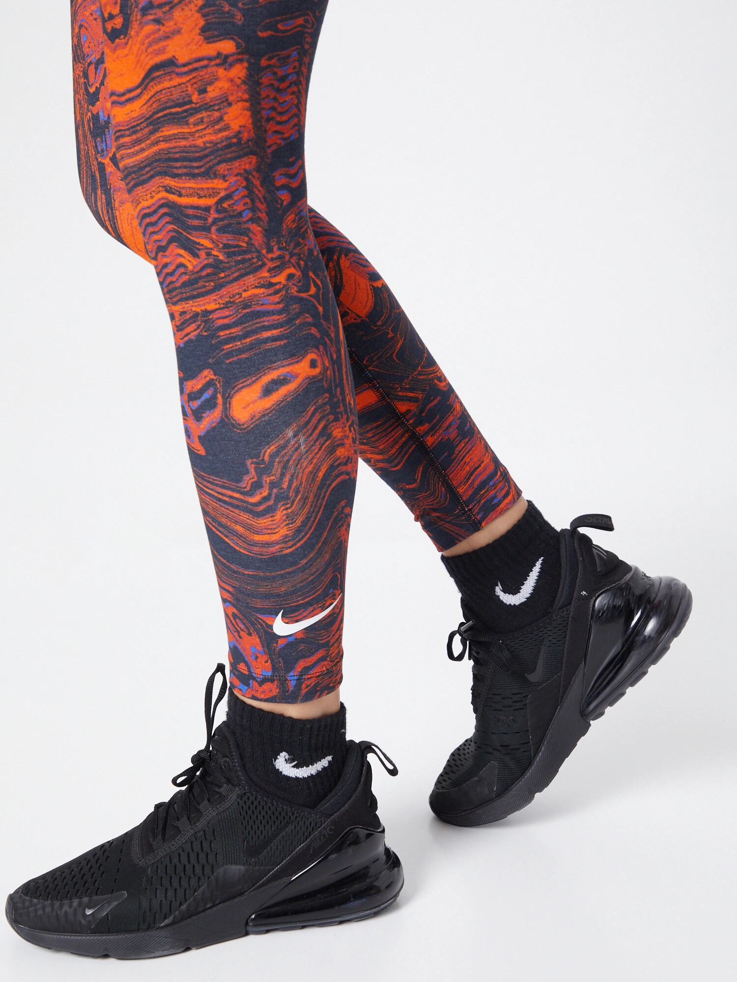 Nike Sportswear Leggings albastru deschis / portocaliu / negru - Pled.ro