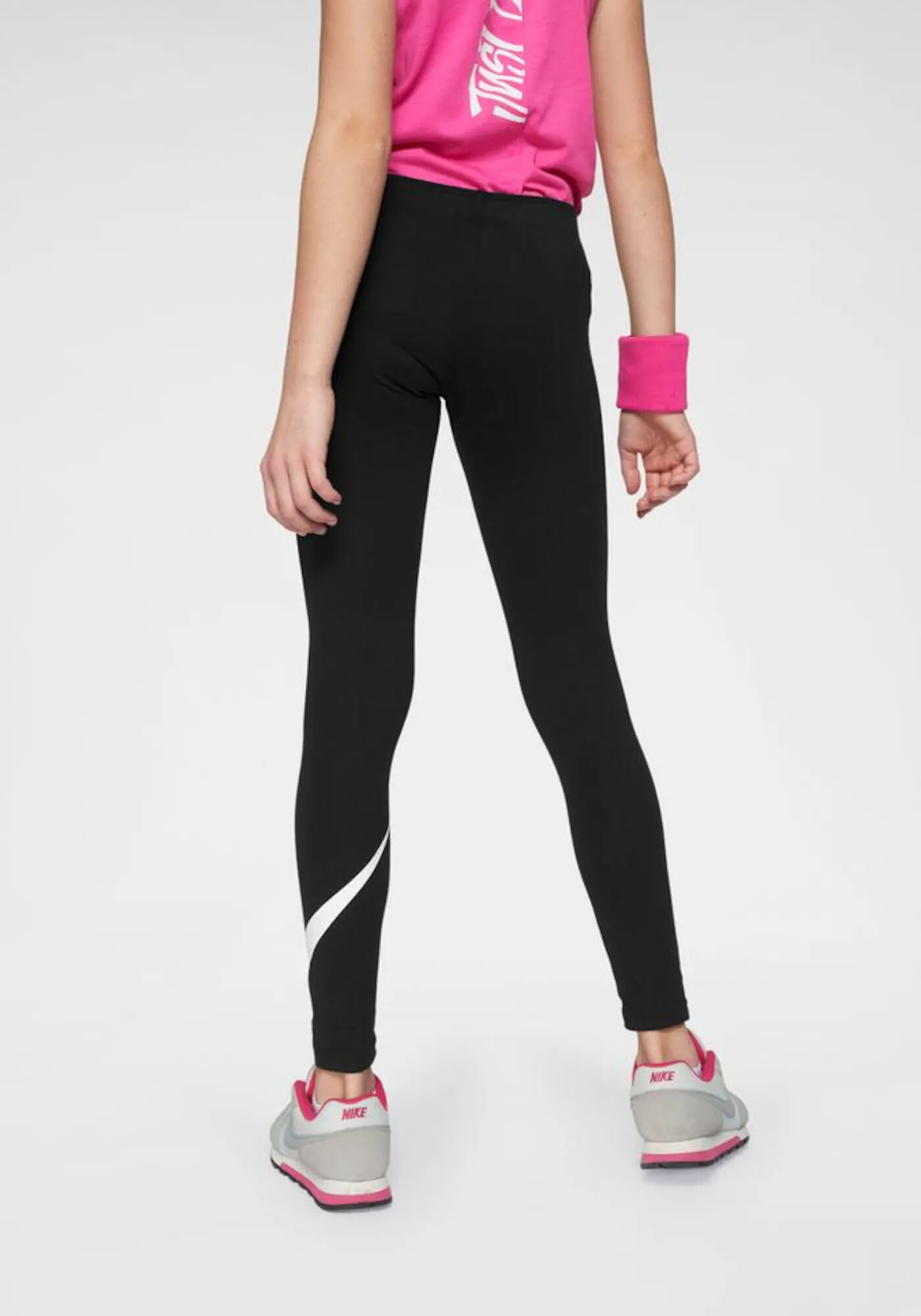 Nike Sportswear Leggings 'Favorites' negru / alb - Pled.ro