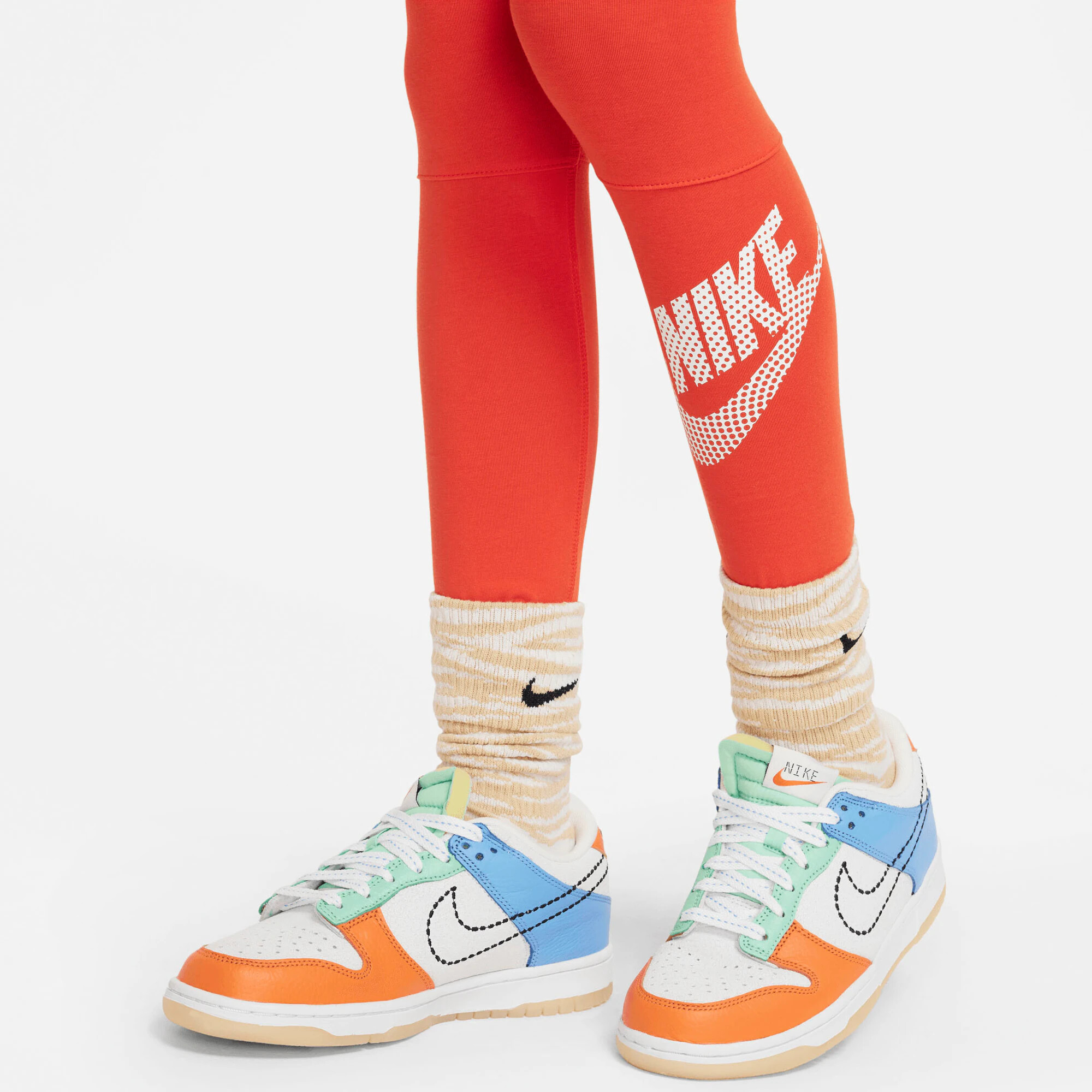 Nike Sportswear Leggings portocaliu închis / alb - Pled.ro