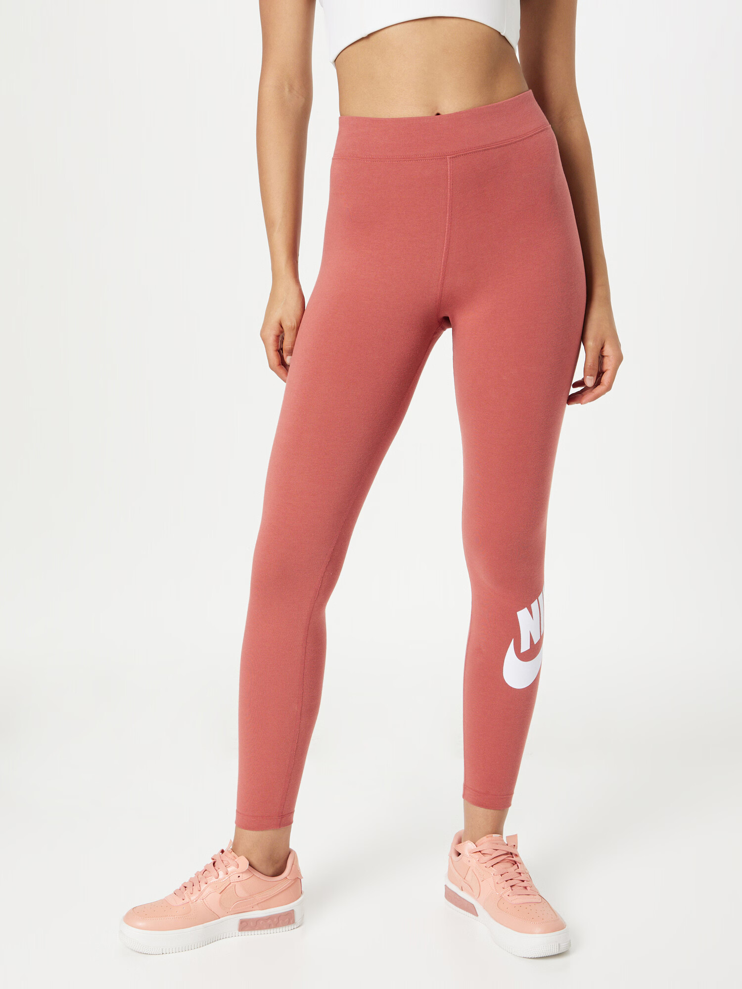 Nike Sportswear Leggings roșu pepene / alb - Pled.ro