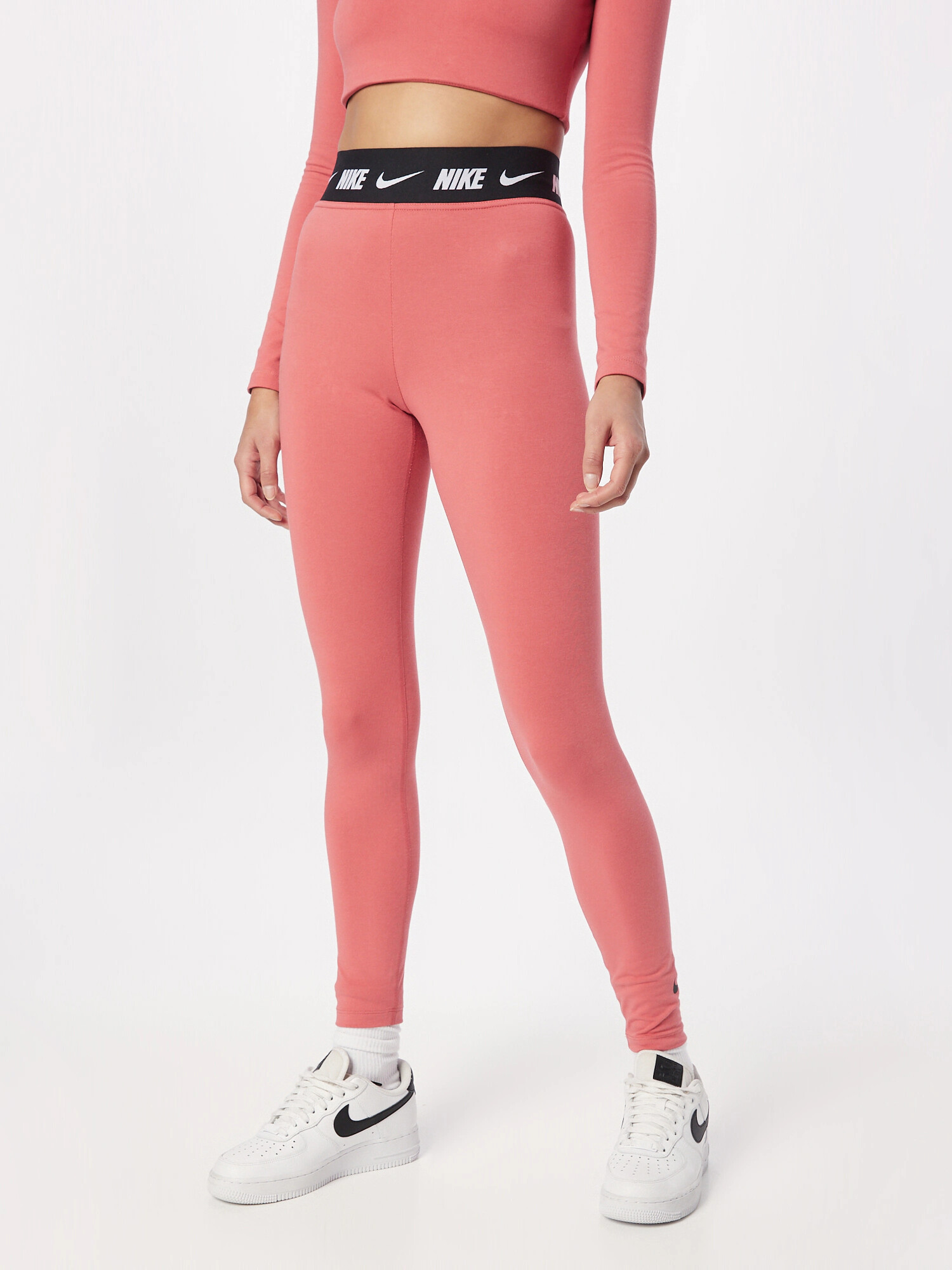 Nike Sportswear Leggings 'Club' roz pitaya / negru / alb - Pled.ro