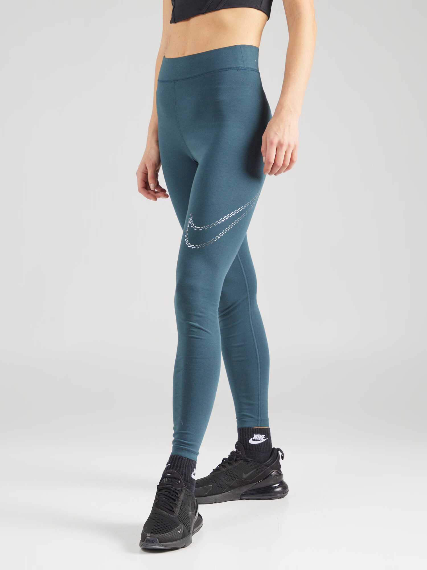 Nike Sportswear Leggings verde închis / alb murdar - Pled.ro