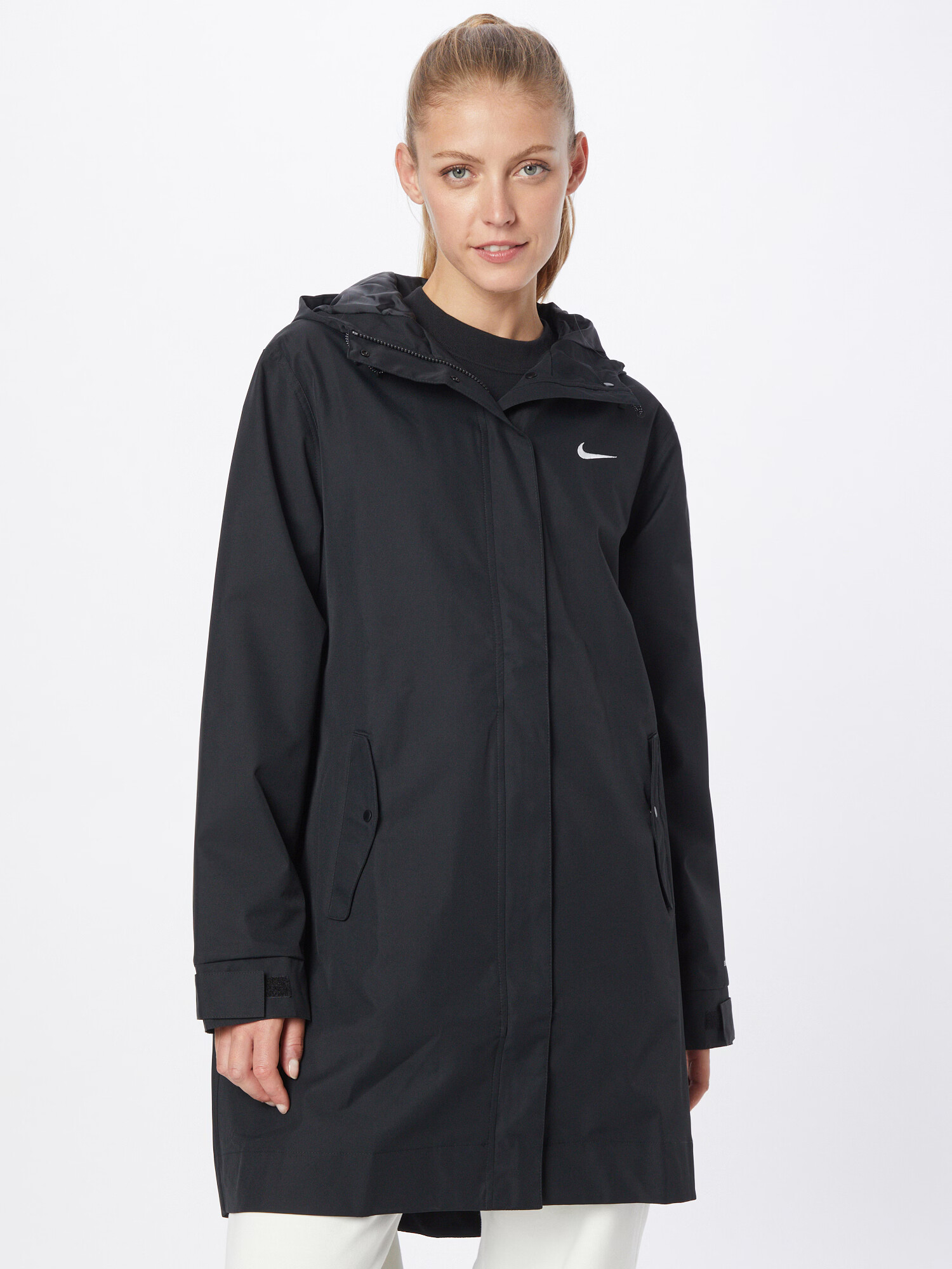 Nike Sportswear Palton de primăvară-toamnă negru / alb - Pled.ro