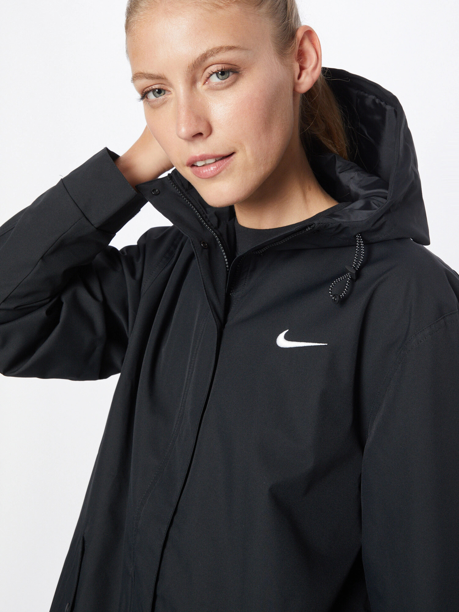 Nike Sportswear Palton de primăvară-toamnă negru / alb - Pled.ro