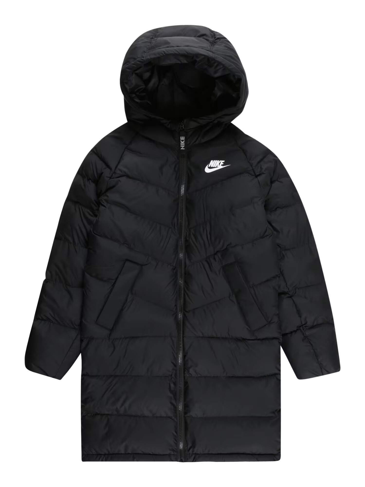 Nike Sportswear Palton negru / alb - Pled.ro