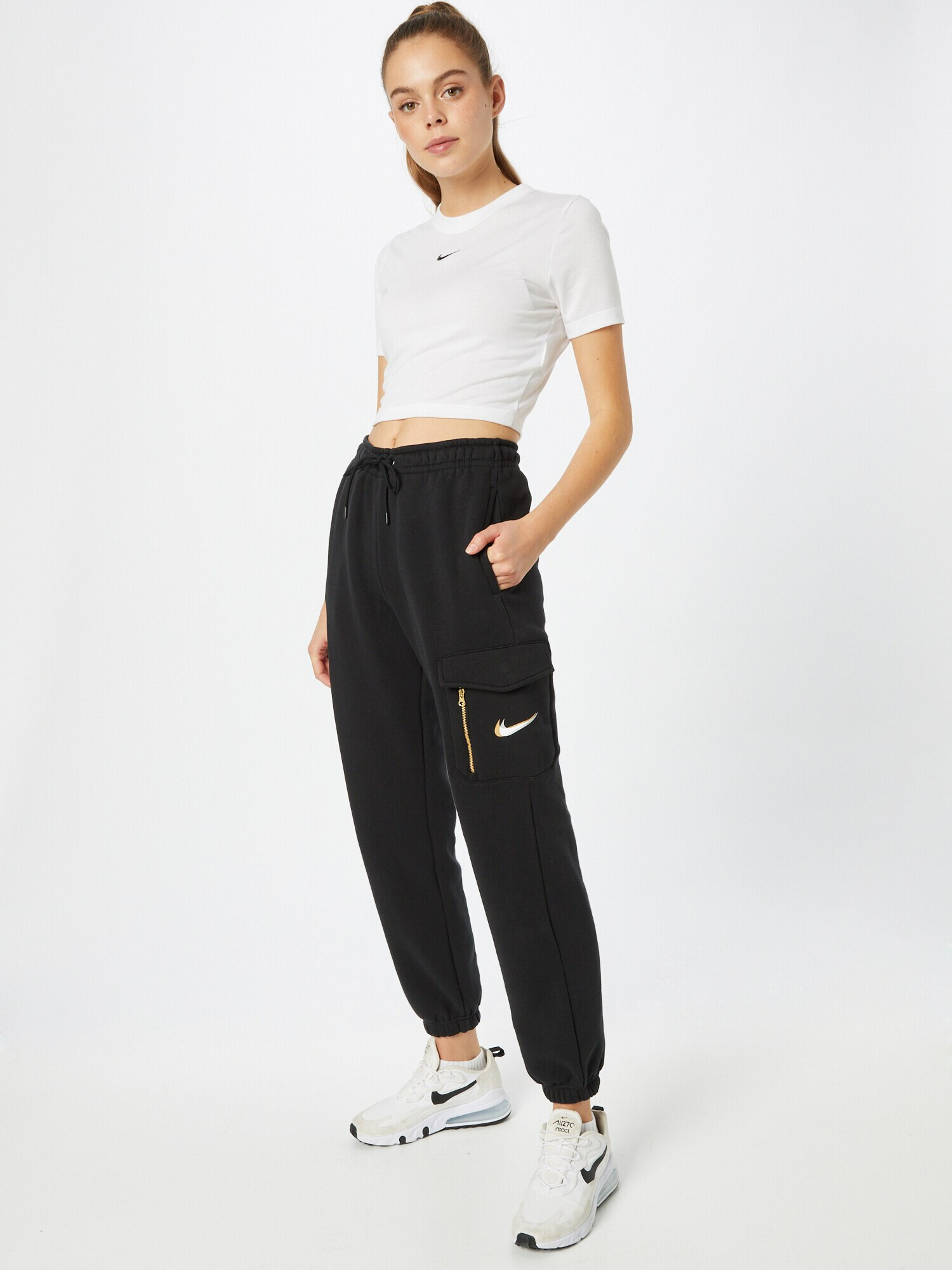 Nike Sportswear Pantaloni auriu / negru / alb - Pled.ro