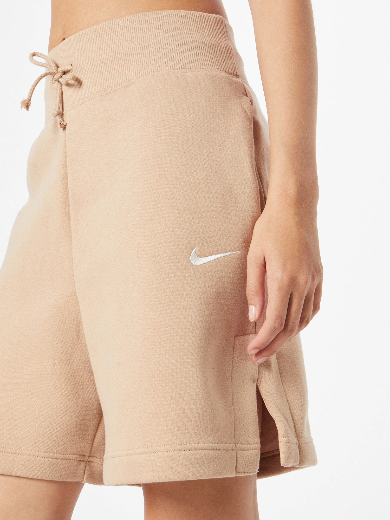 Nike Sportswear Pantaloni 'Phoenix fleece' bej deschis / alb - Pled.ro