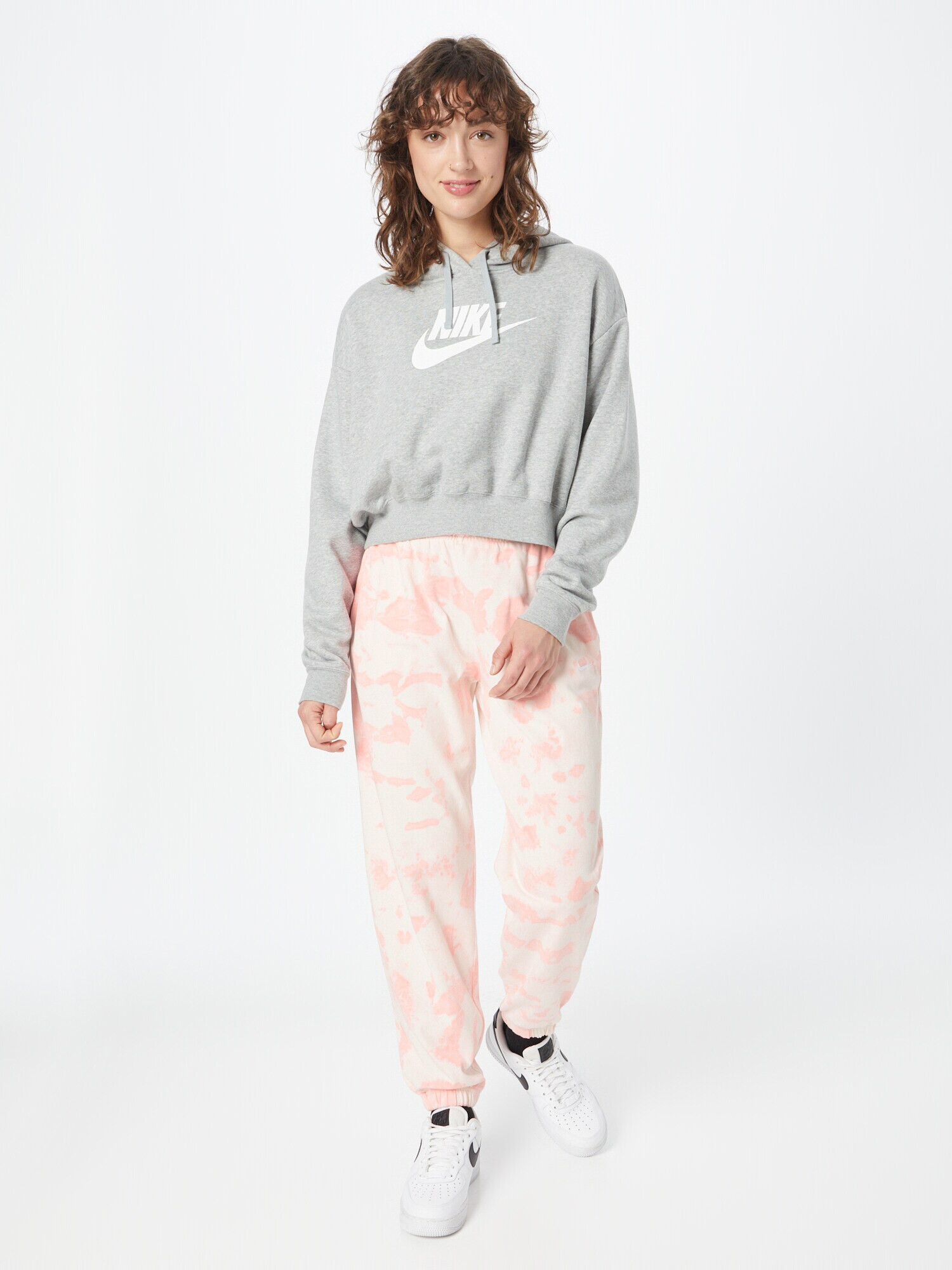 Nike Sportswear Pantaloni crem / roșu pastel / alb - Pled.ro