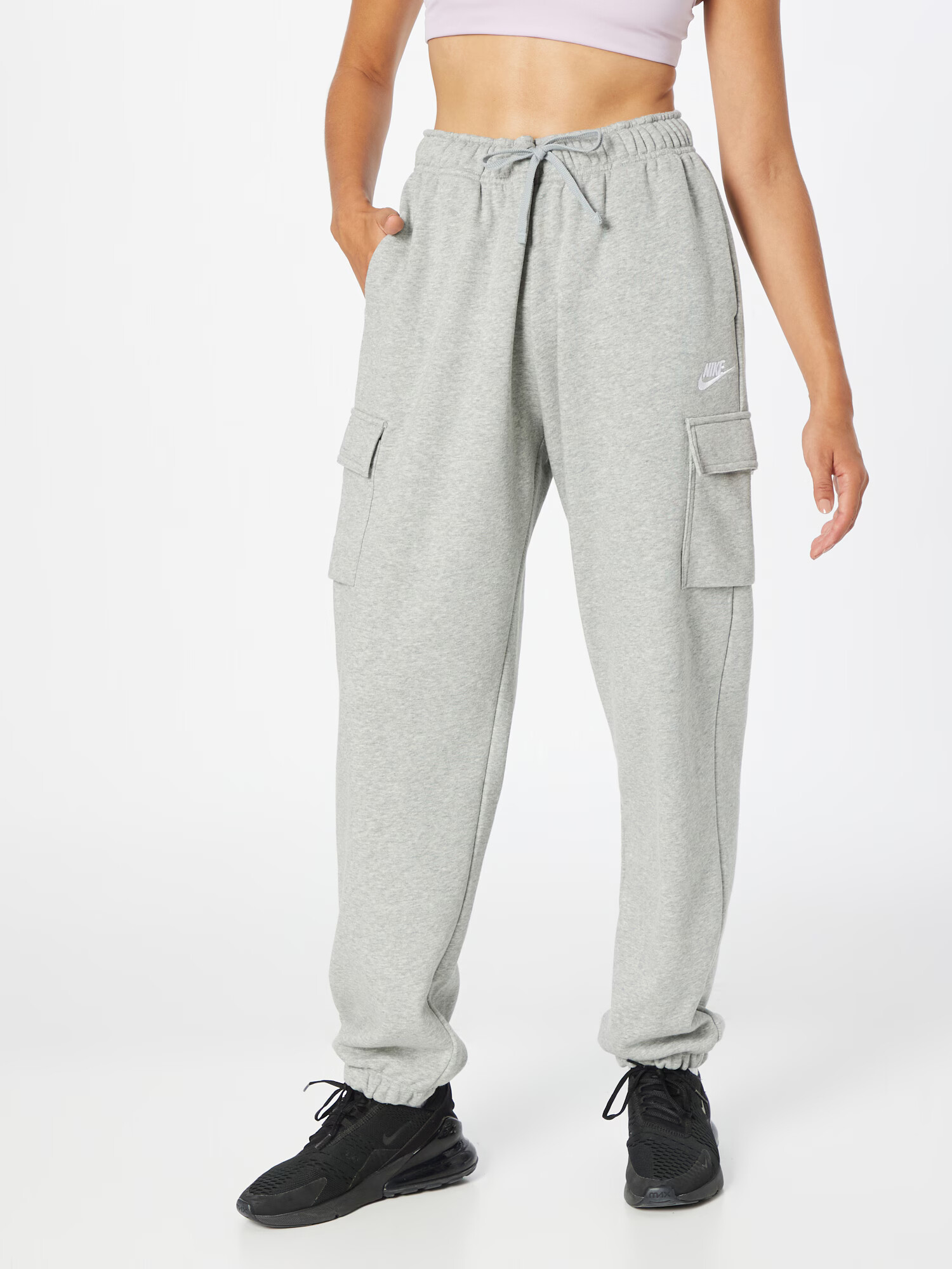 Nike Sportswear Pantaloni cu buzunare 'Club Fleece' gri amestecat - Pled.ro