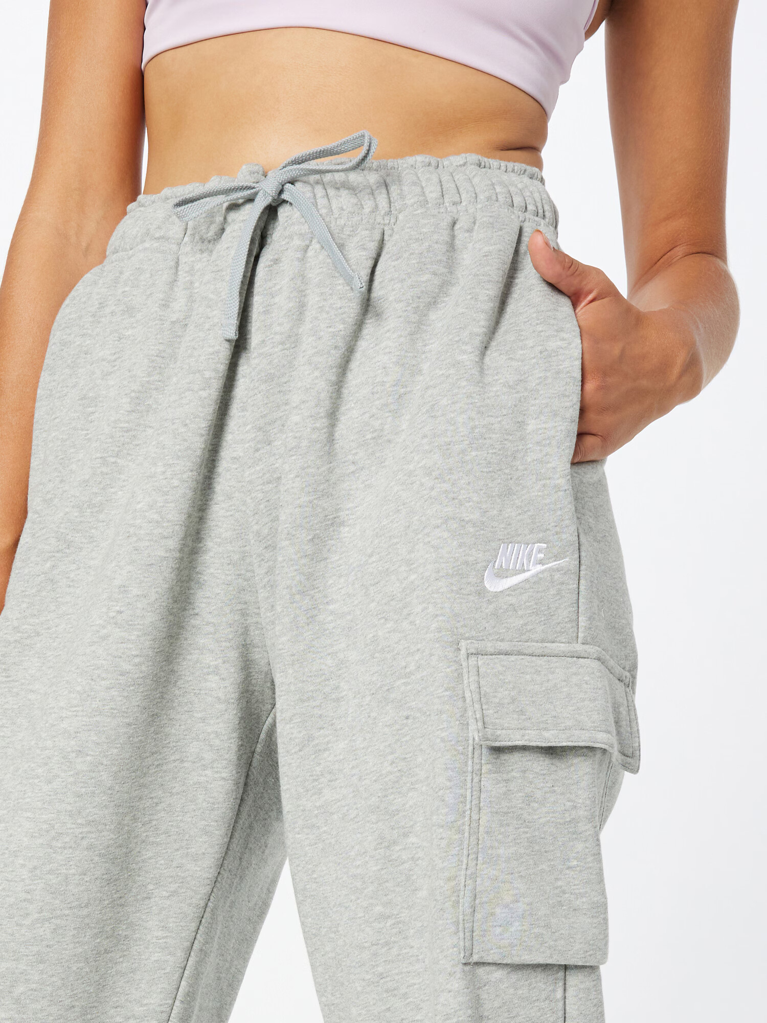 Nike Sportswear Pantaloni cu buzunare 'Club Fleece' gri amestecat - Pled.ro