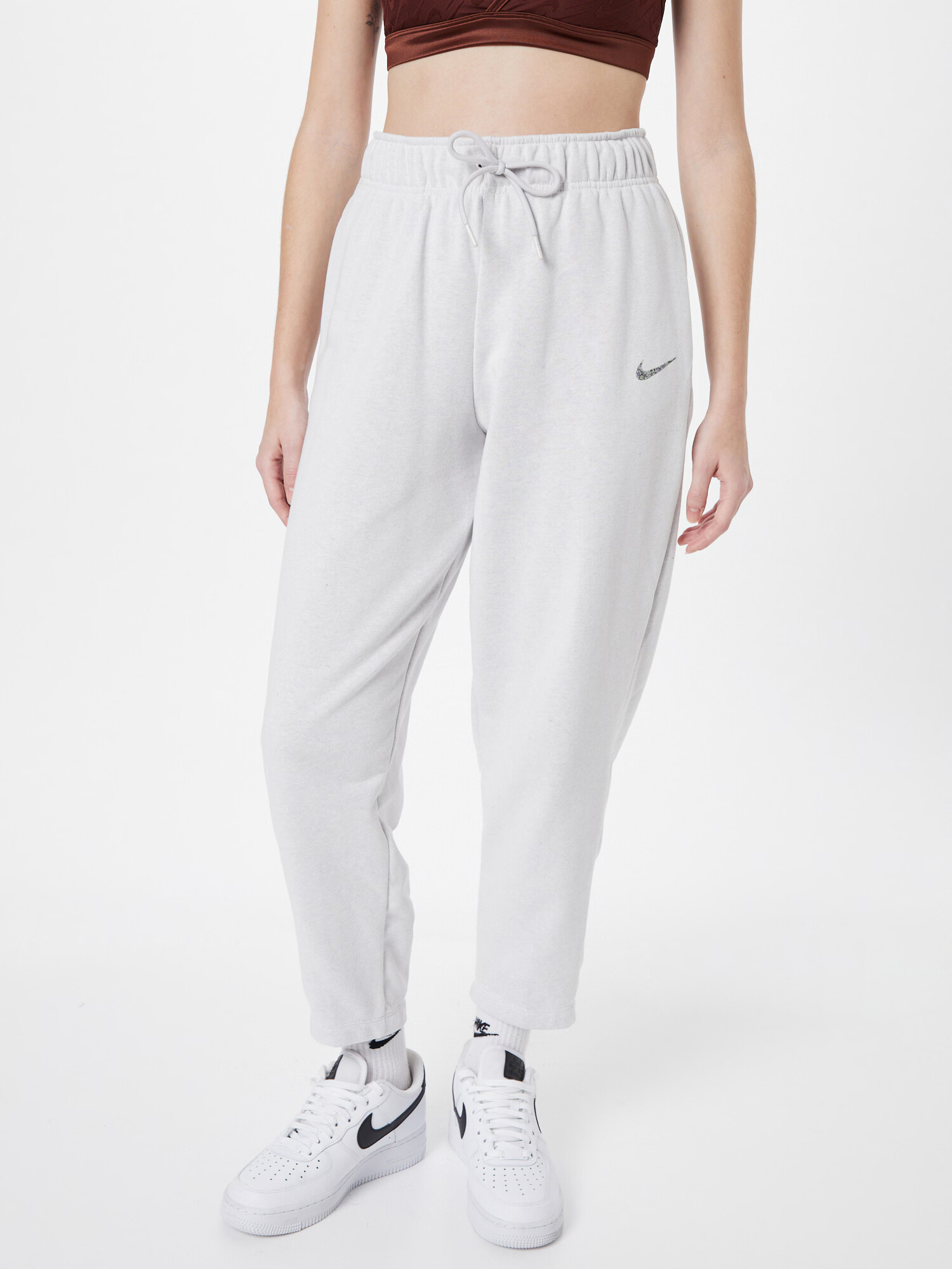 Nike Sportswear Pantaloni gri / alb - Pled.ro