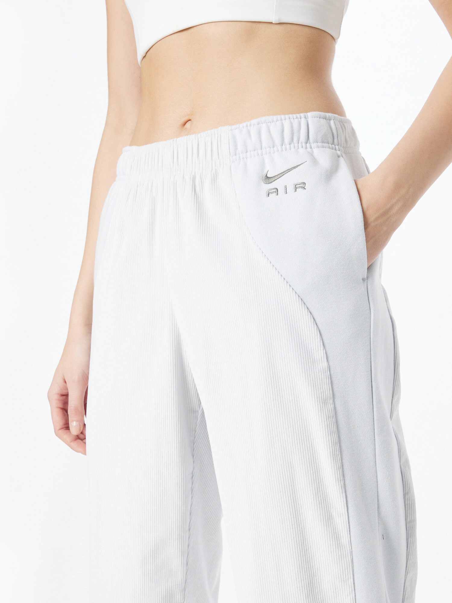 Nike Sportswear Pantaloni gri / alb - Pled.ro