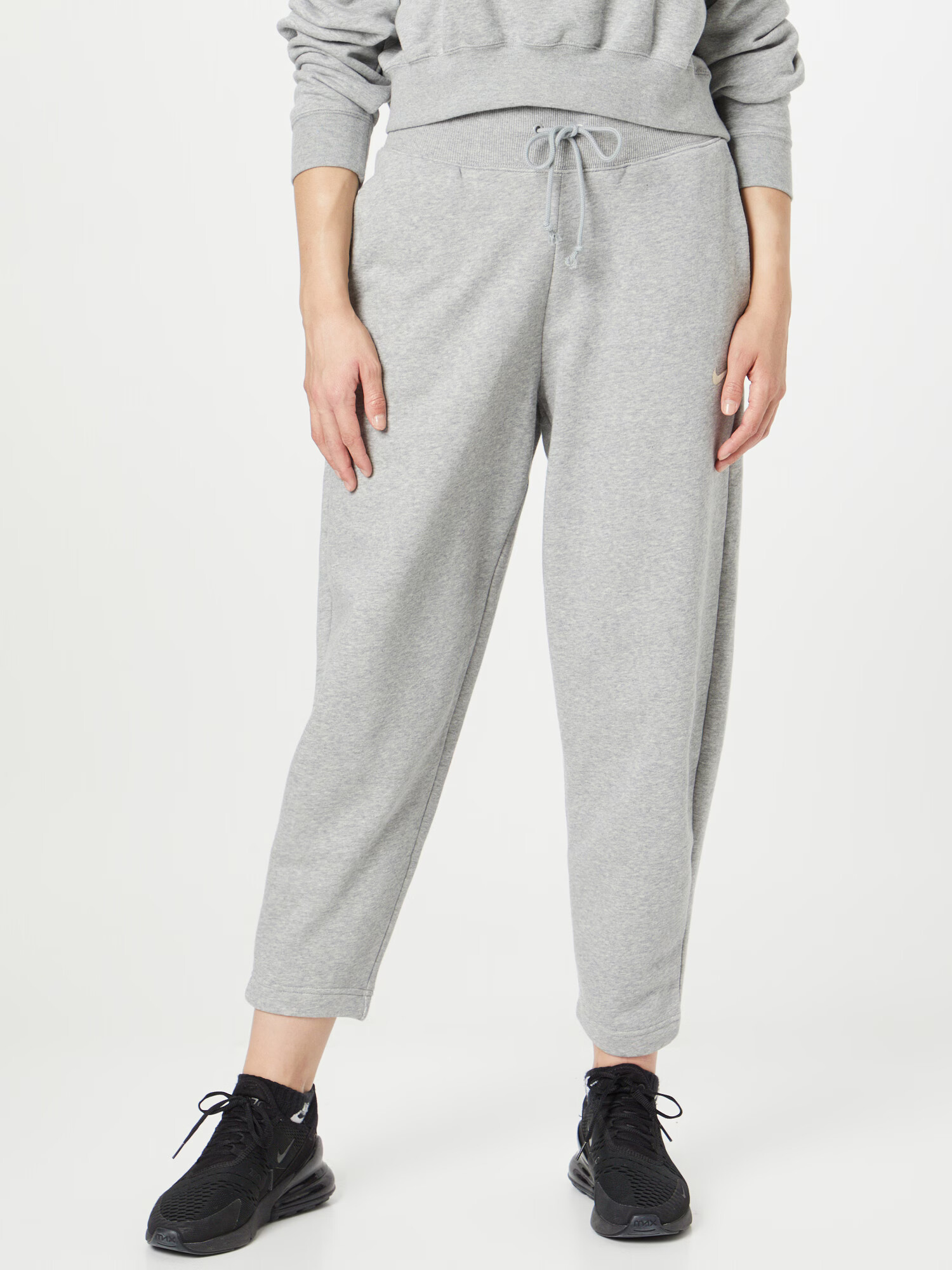 Nike Sportswear Pantaloni 'PHNX FLC' gri amestecat / alb - Pled.ro