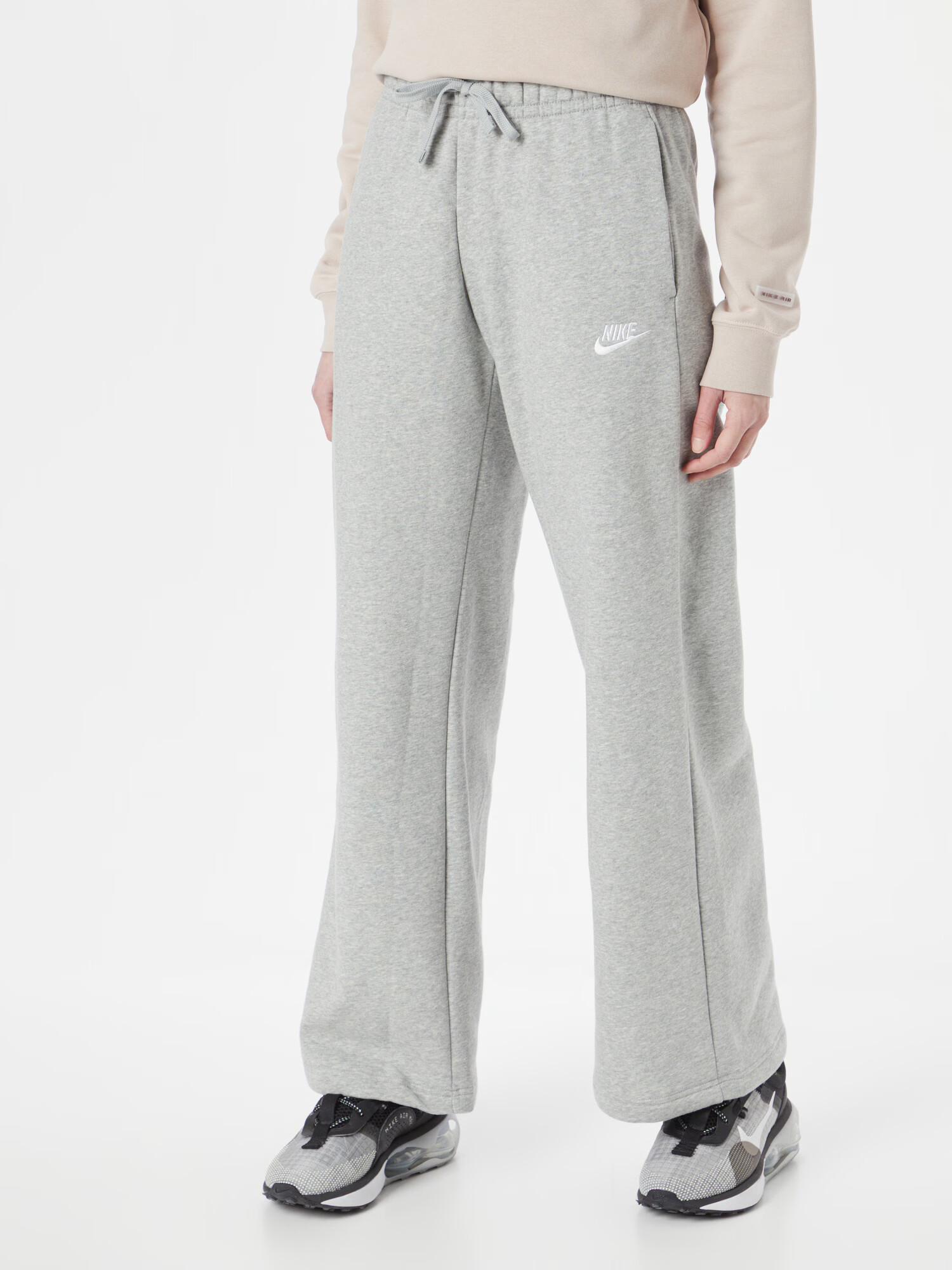 Nike Sportswear Pantaloni gri amestecat / alb - Pled.ro