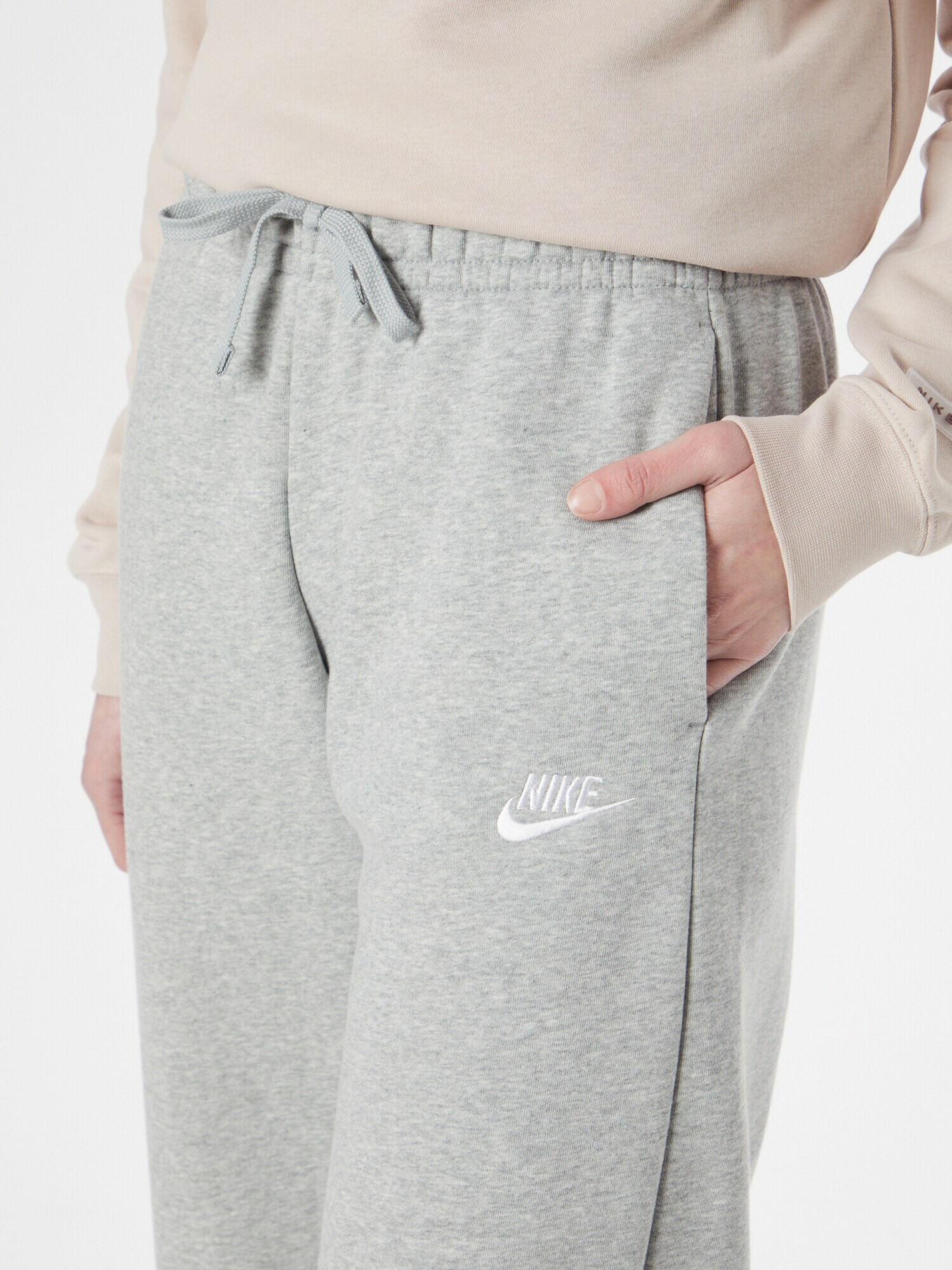 Nike Sportswear Pantaloni gri amestecat / alb - Pled.ro