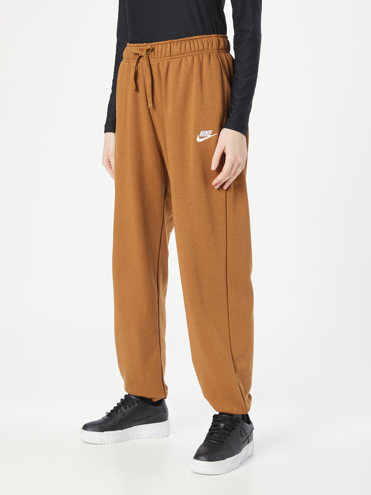 Nike Sportswear Pantaloni maro / alb - Pled.ro