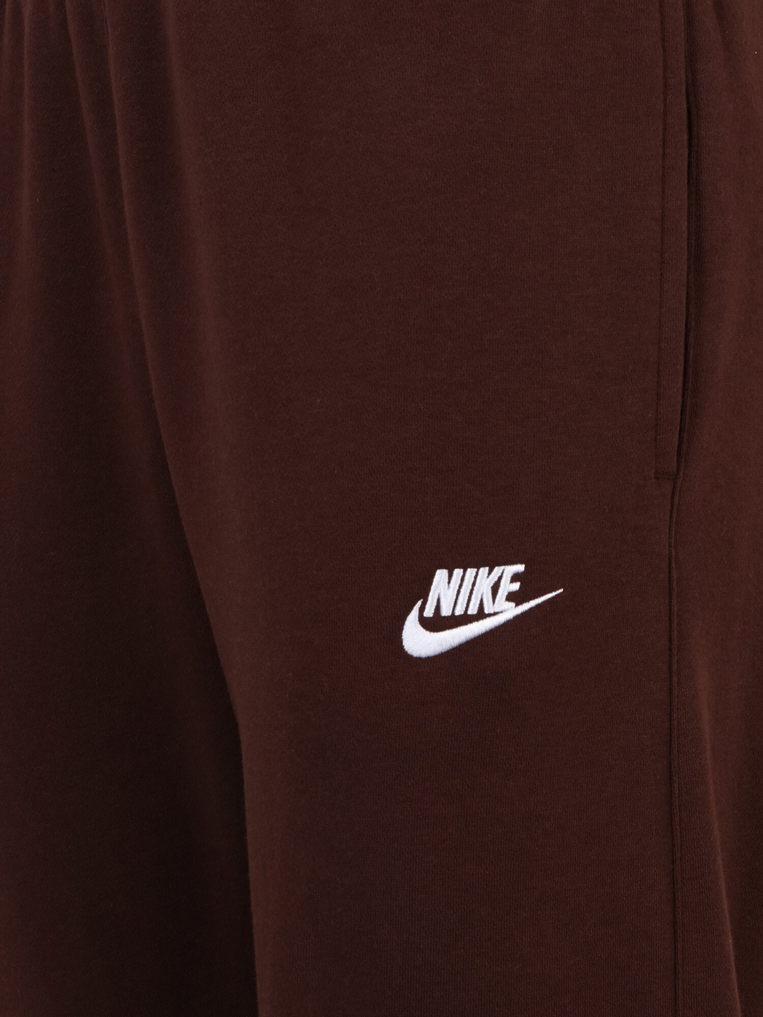 Nike Sportswear Pantaloni 'Club Fleece' maro închis / alb - Pled.ro