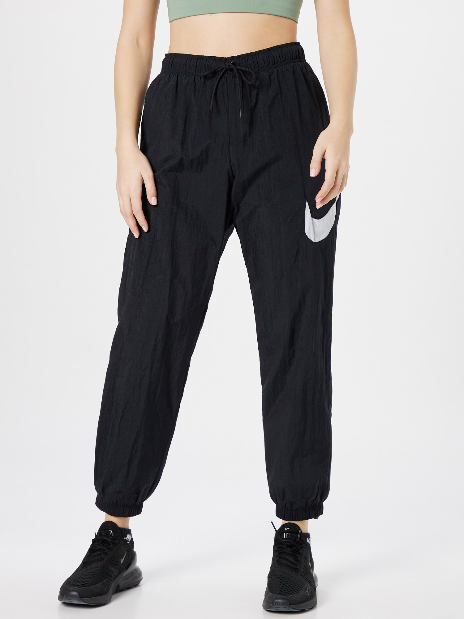 Nike Sportswear Pantaloni 'Essential' negru / alb - Pled.ro