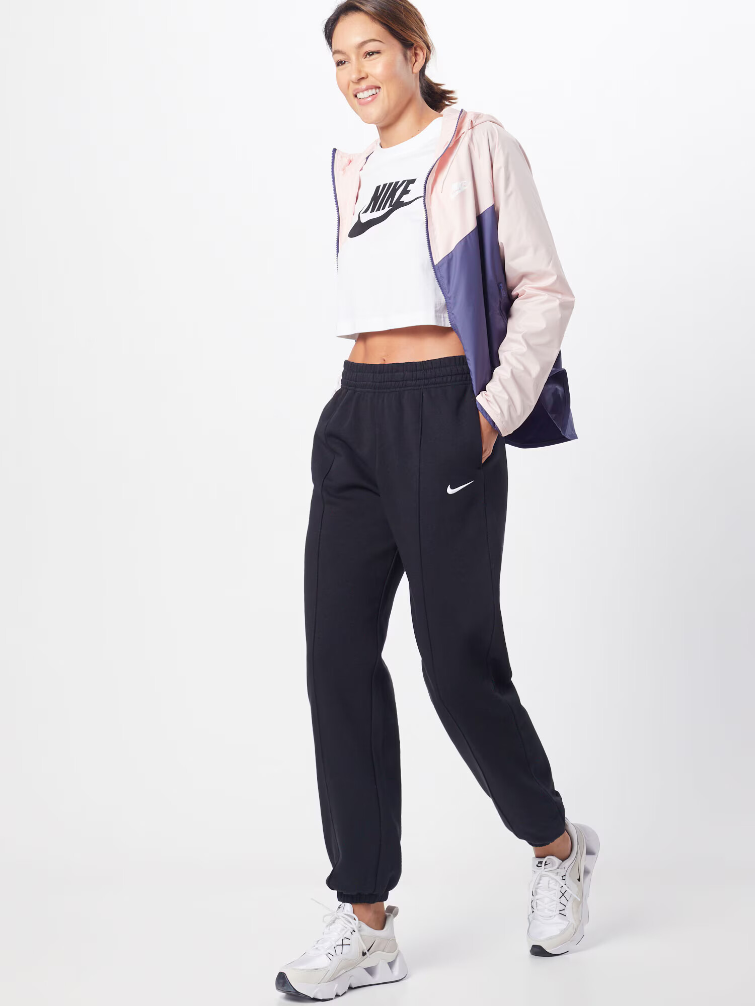 Nike Sportswear Pantaloni negru / alb - Pled.ro