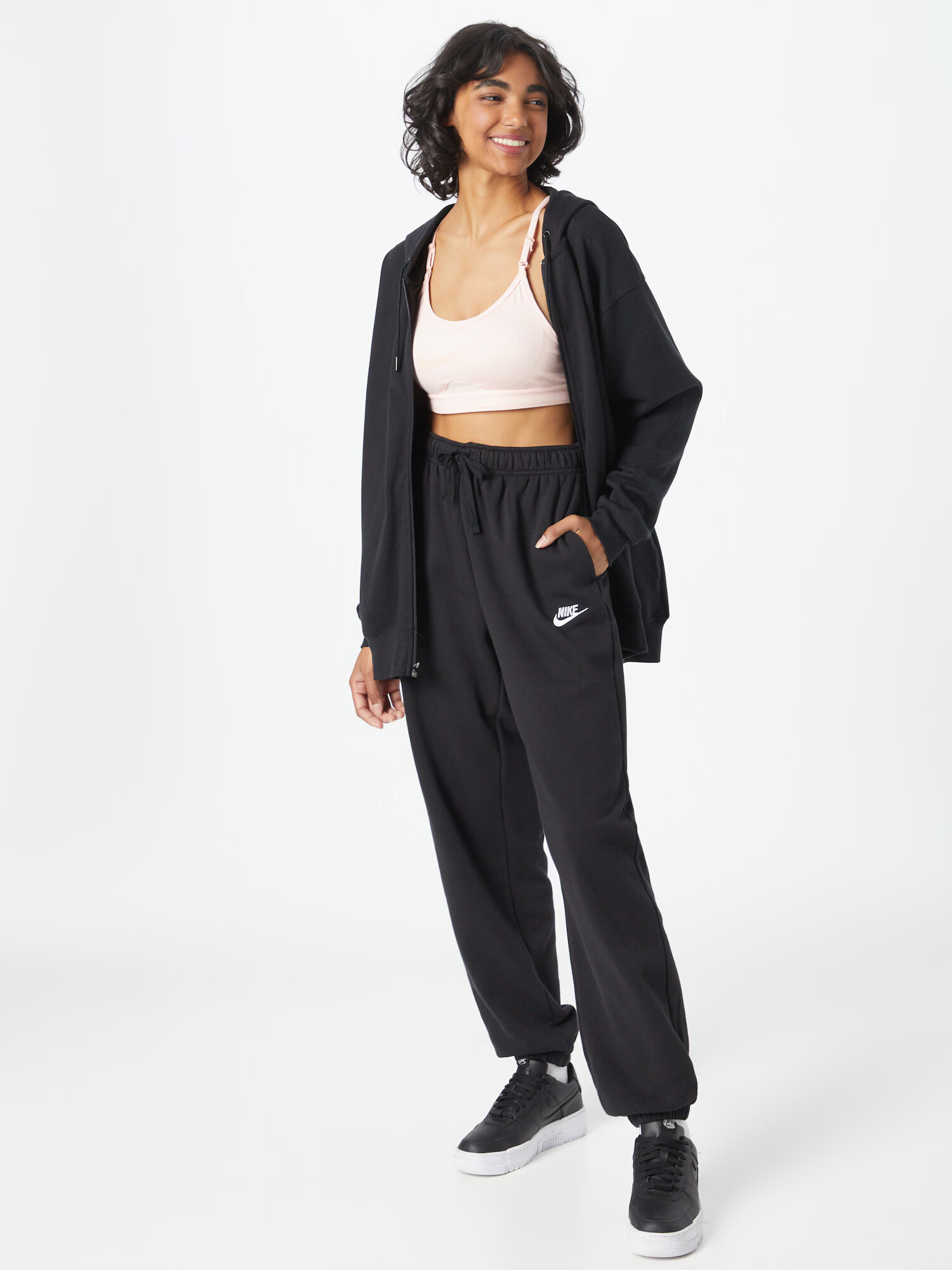 Nike Sportswear Pantaloni negru / alb - Pled.ro