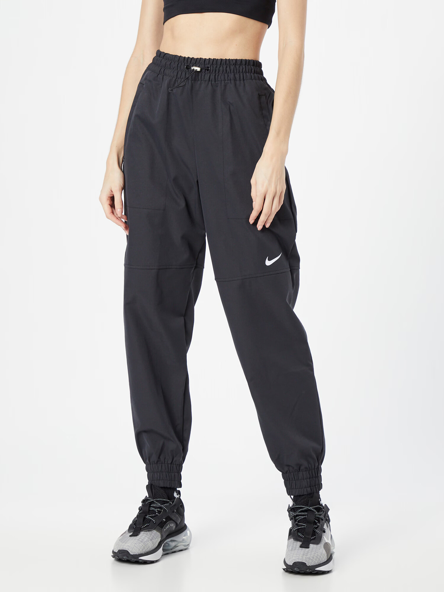 Nike Sportswear Pantaloni negru / alb - Pled.ro