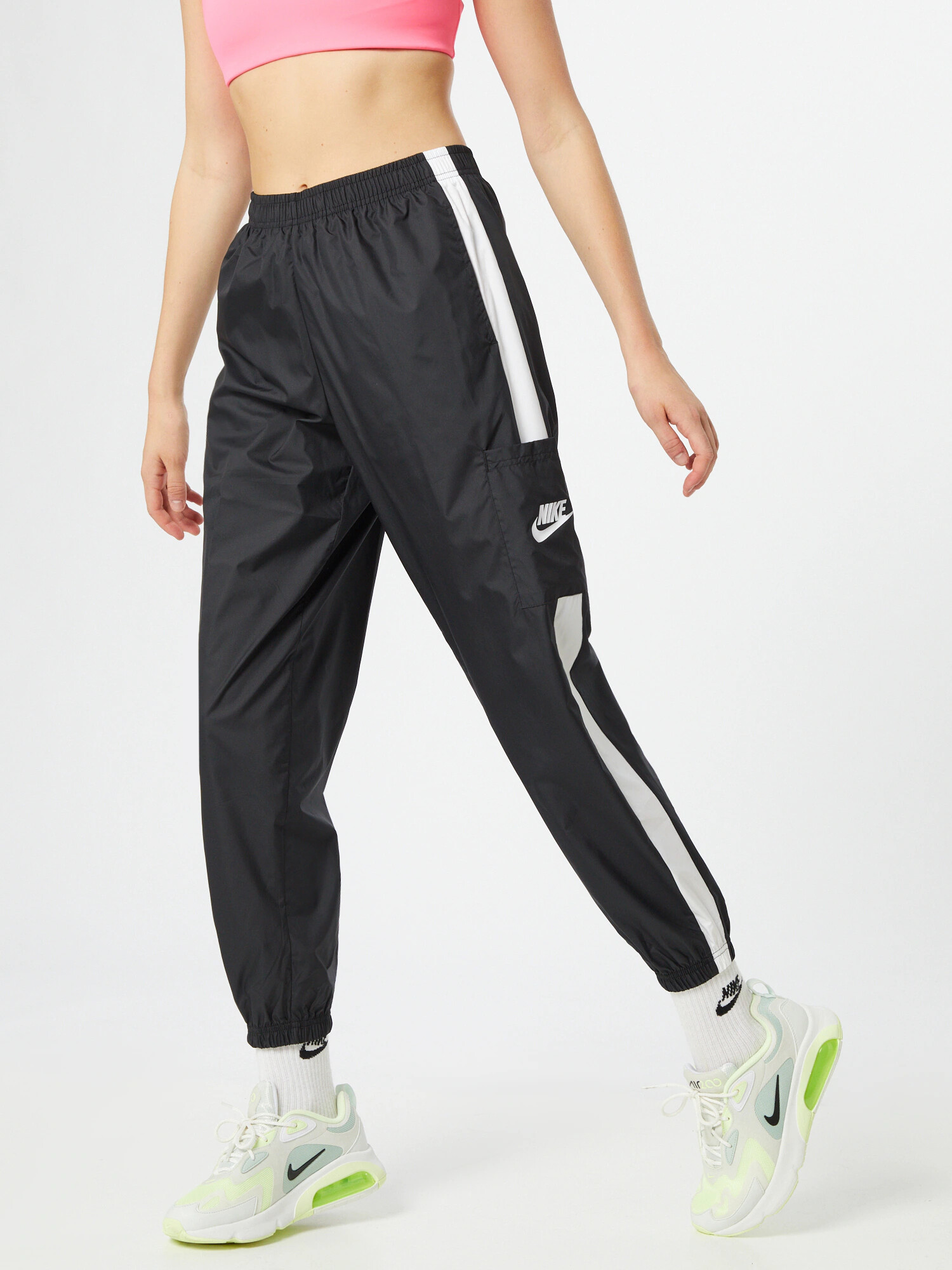 Nike Sportswear Pantaloni negru / alb - Pled.ro