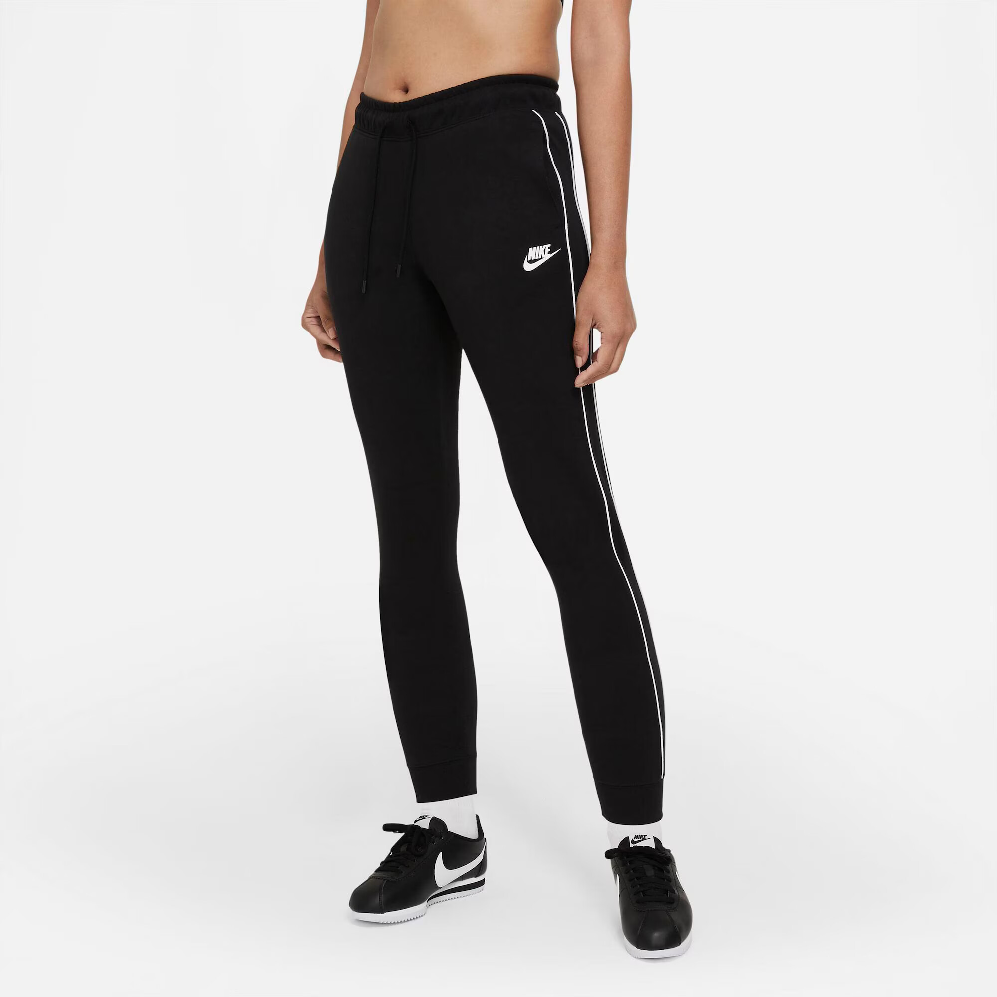 Nike Sportswear Pantaloni negru / alb - Pled.ro