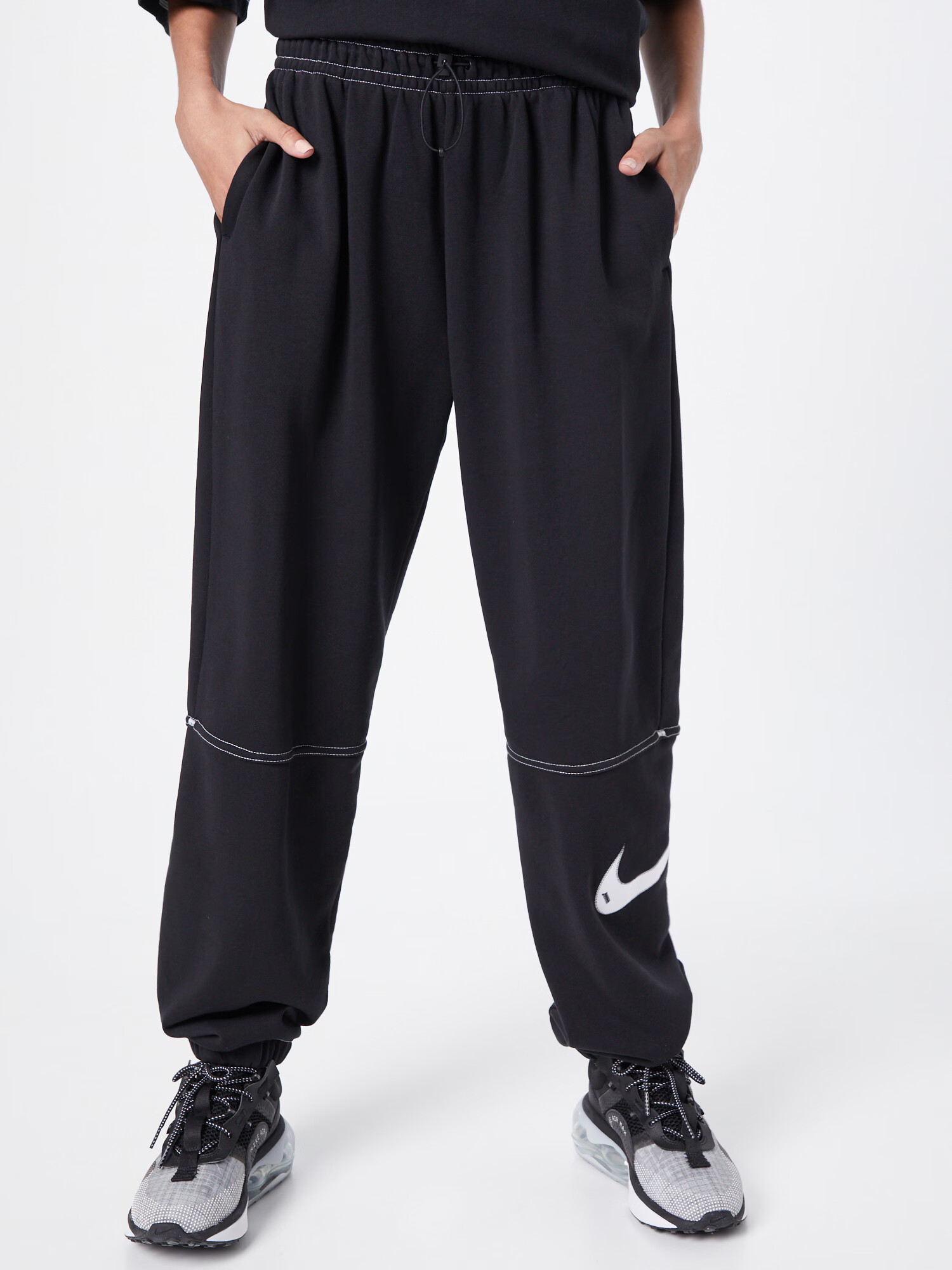 Nike Sportswear Pantaloni negru / alb - Pled.ro