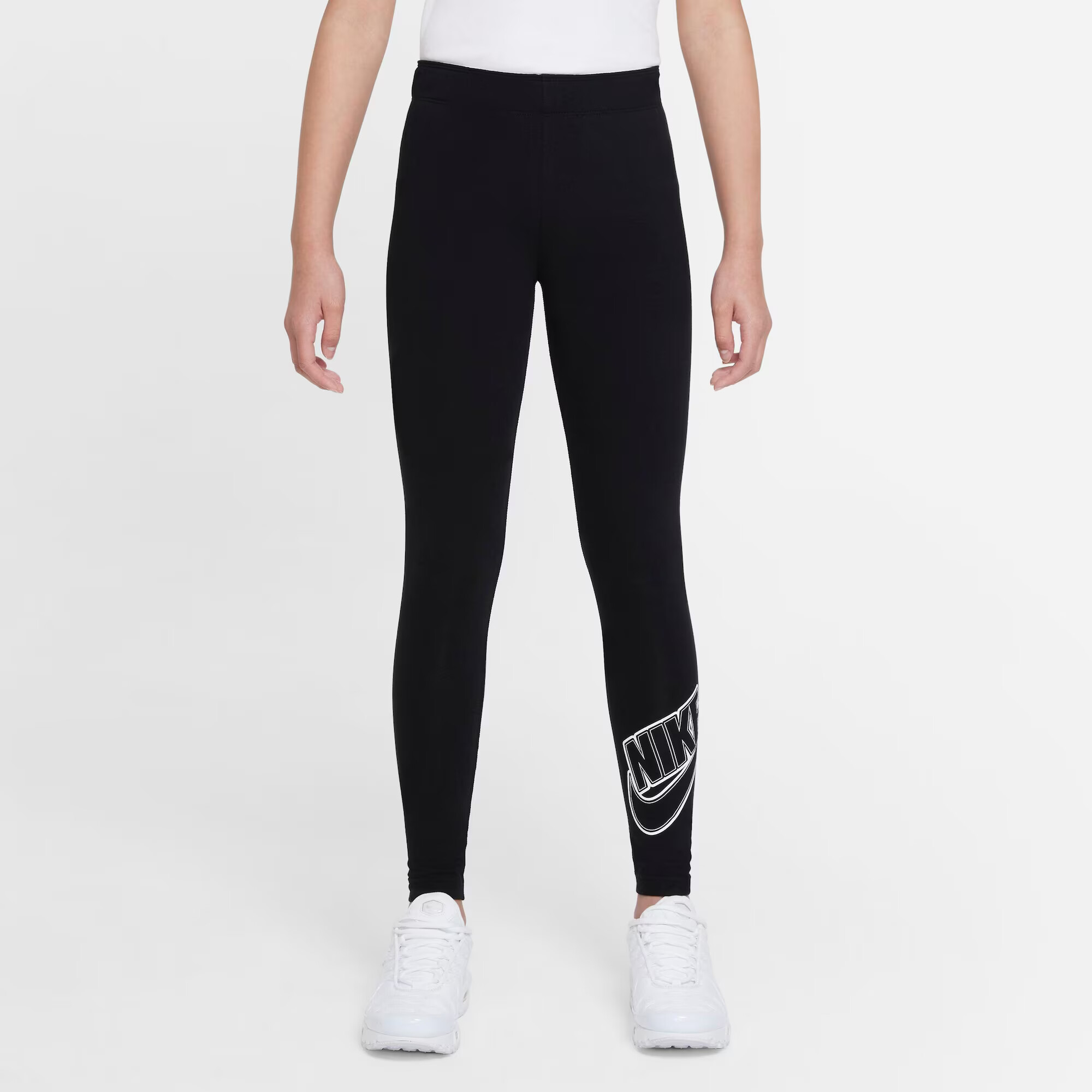 Nike Sportswear Leggings 'Favorites' negru / alb - Pled.ro