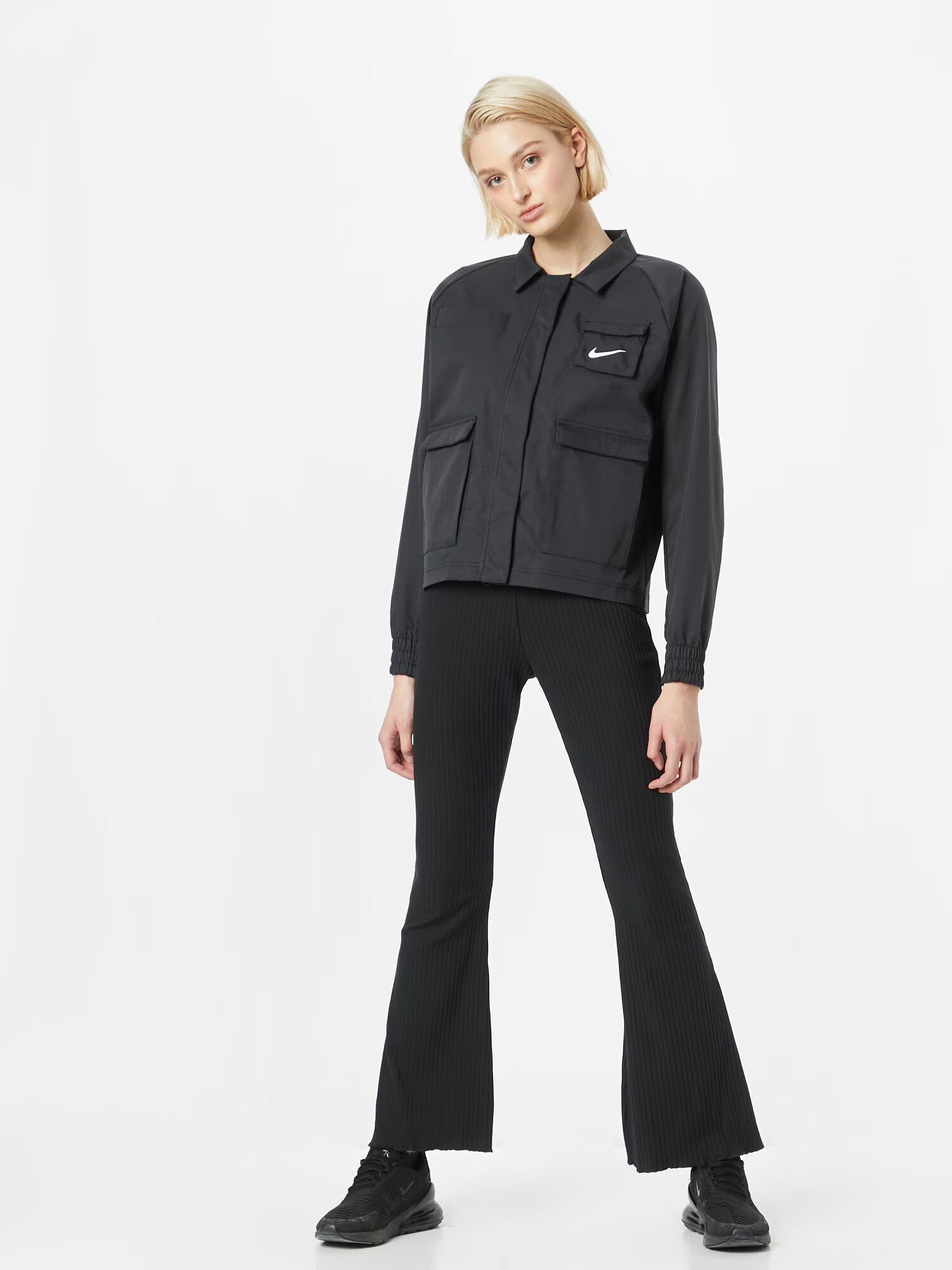 Nike Sportswear Pantaloni negru / alb - Pled.ro