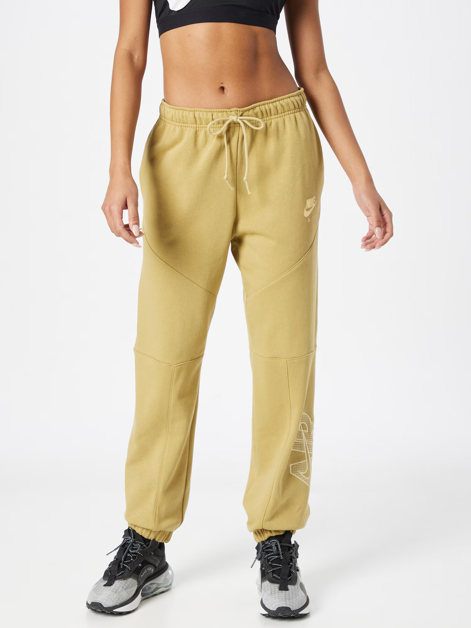 Nike Sportswear Pantaloni nisipiu / gri deschis / alb murdar - Pled.ro