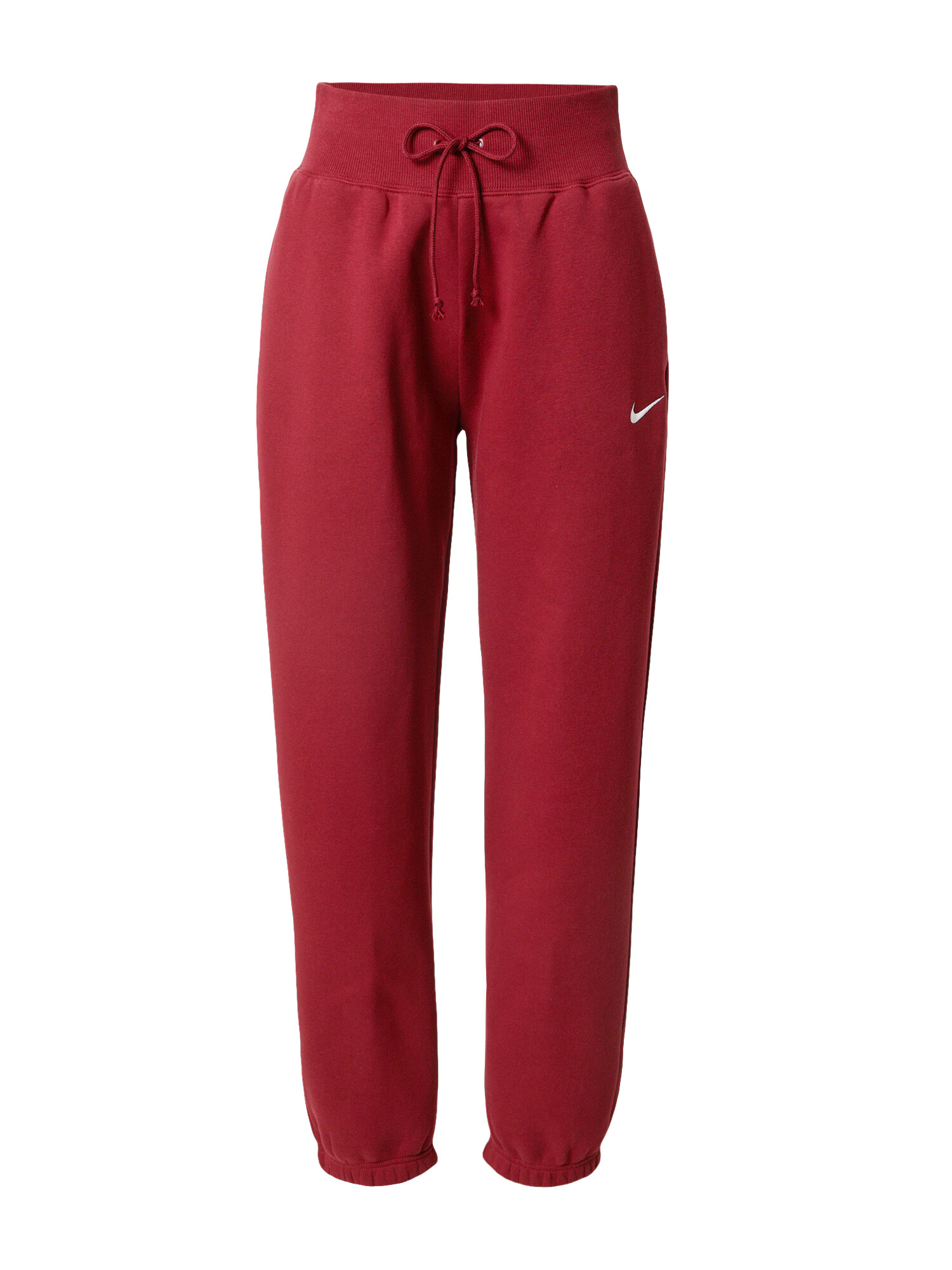 Nike Sportswear Pantaloni 'PHOENIX FLEECE' roșu vin / alb - Pled.ro