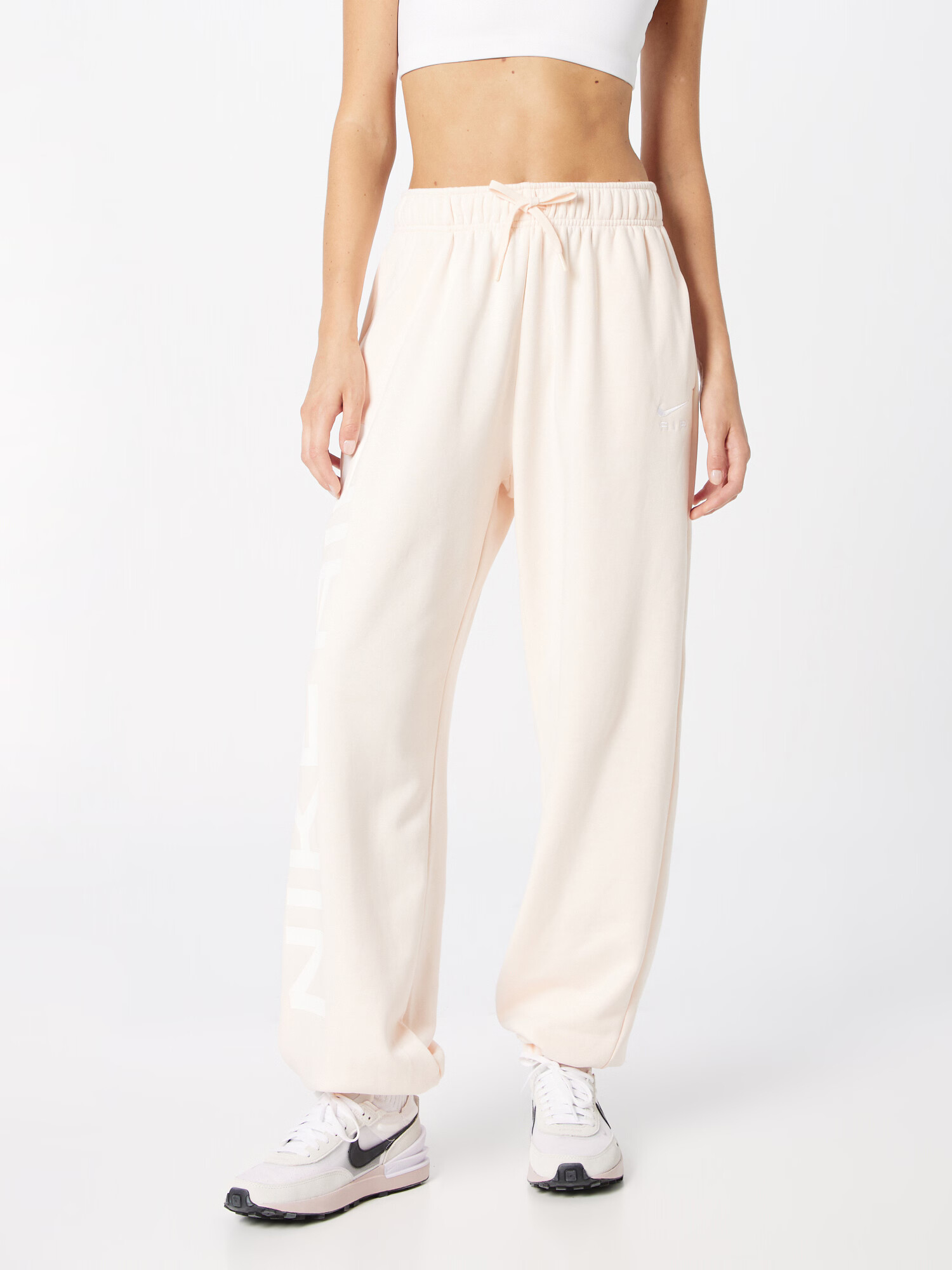 Nike Sportswear Pantaloni roz / alb - Pled.ro