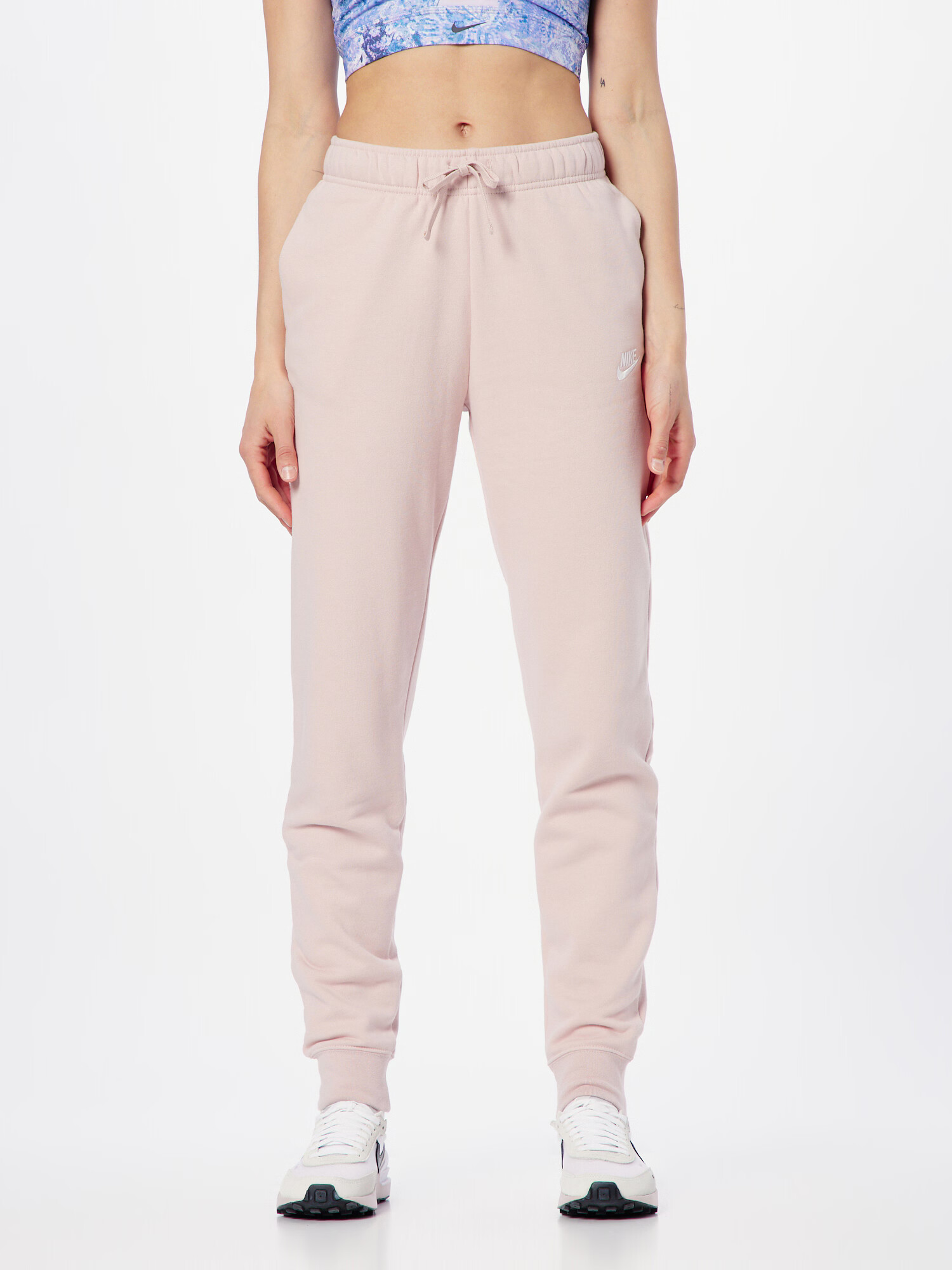 Nike Sportswear Pantaloni roz pastel / alb - Pled.ro