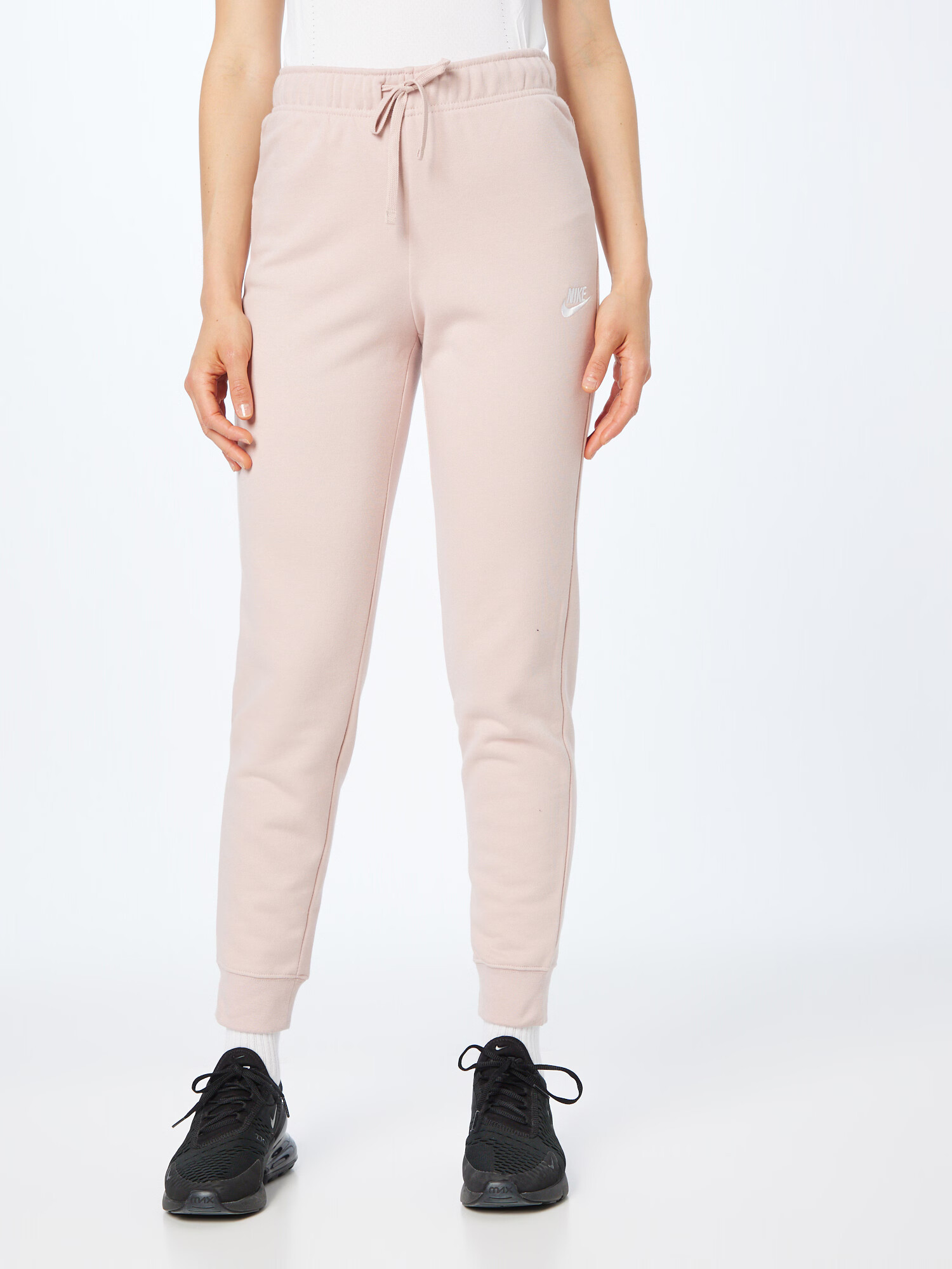 Nike Sportswear Pantaloni roz pudră / alb - Pled.ro