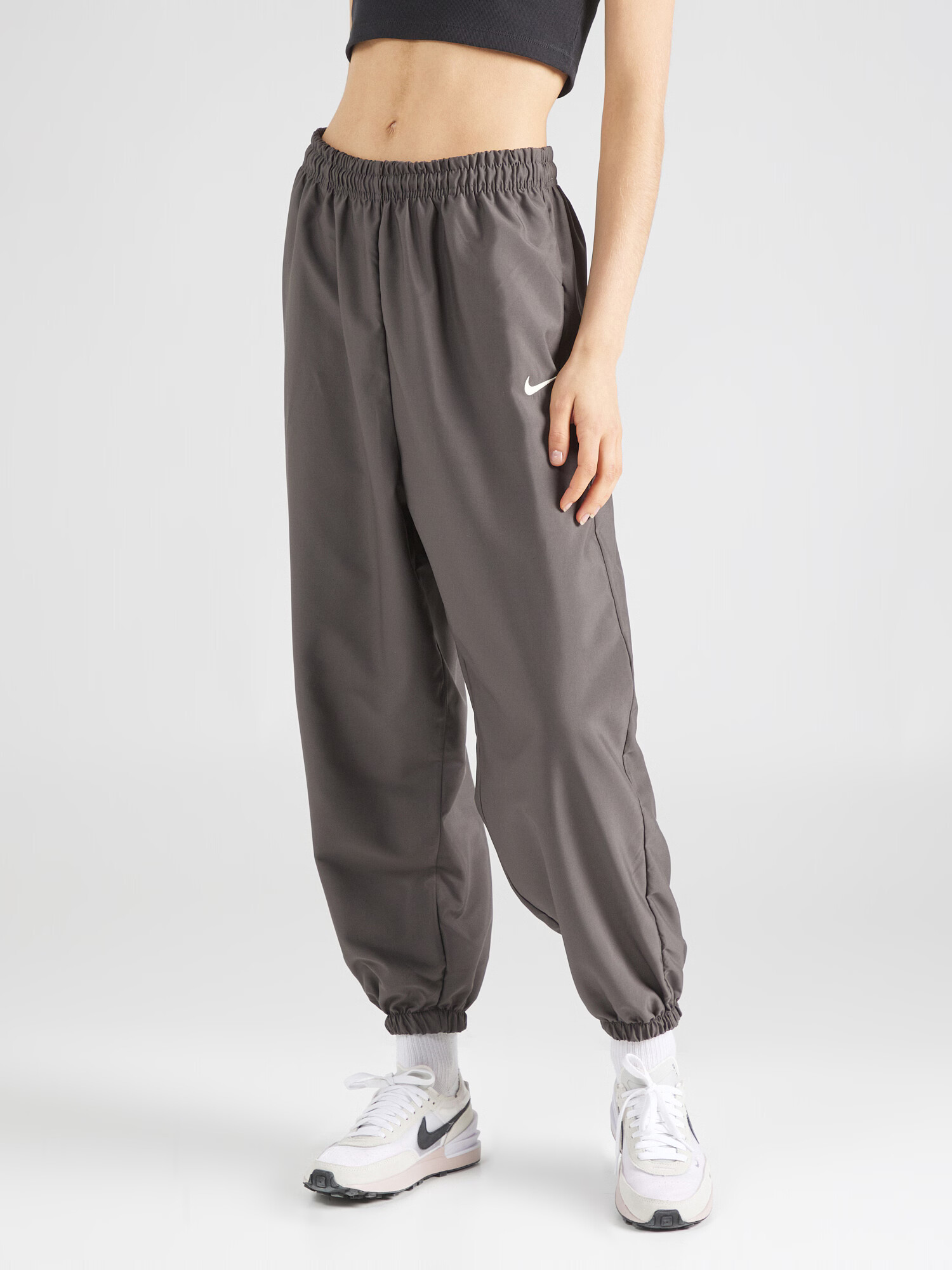 Nike Sportswear Pantaloni 'TREND' gri închis / alb - Pled.ro