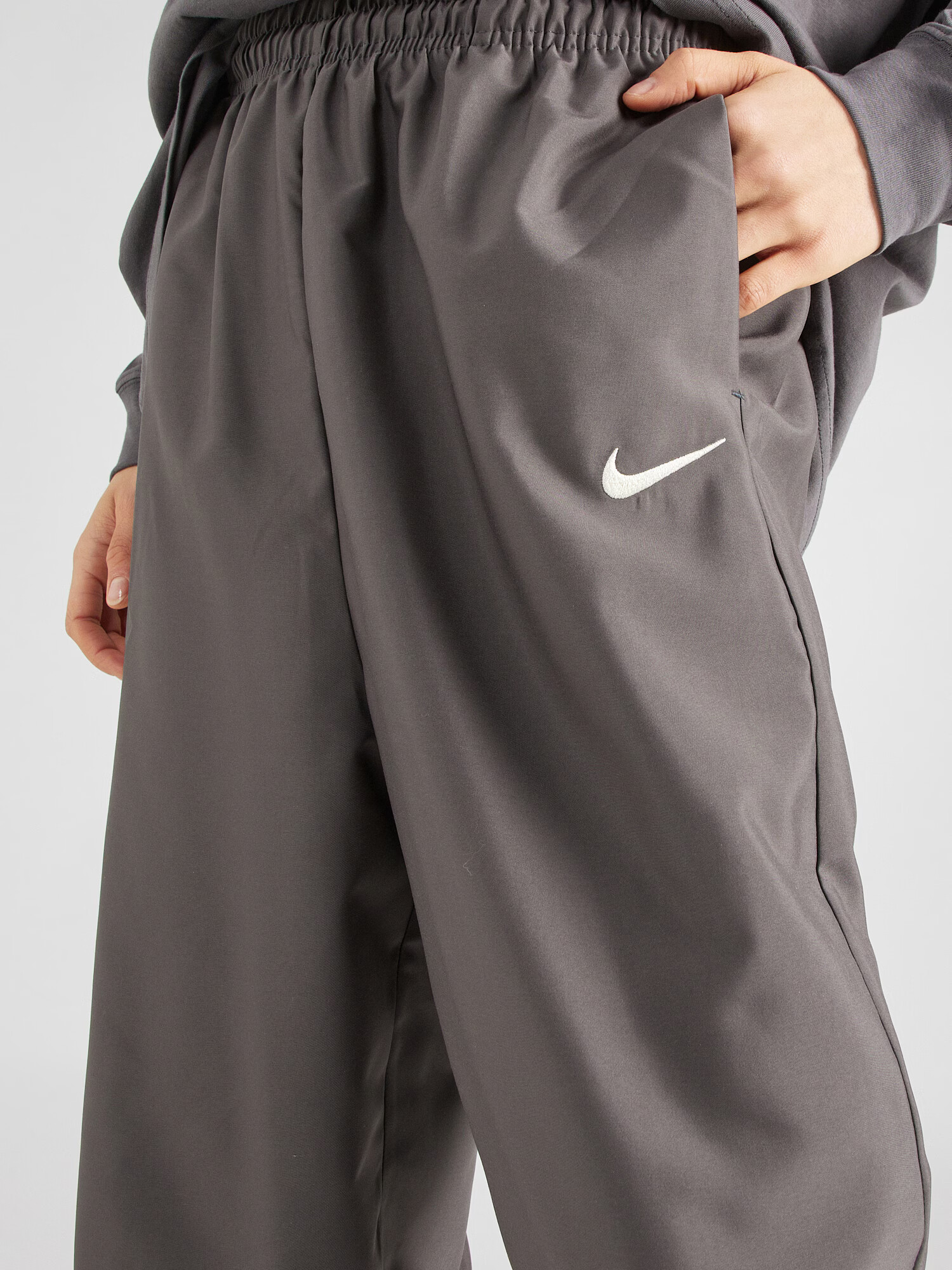 Nike Sportswear Pantaloni 'TREND' gri închis / alb - Pled.ro