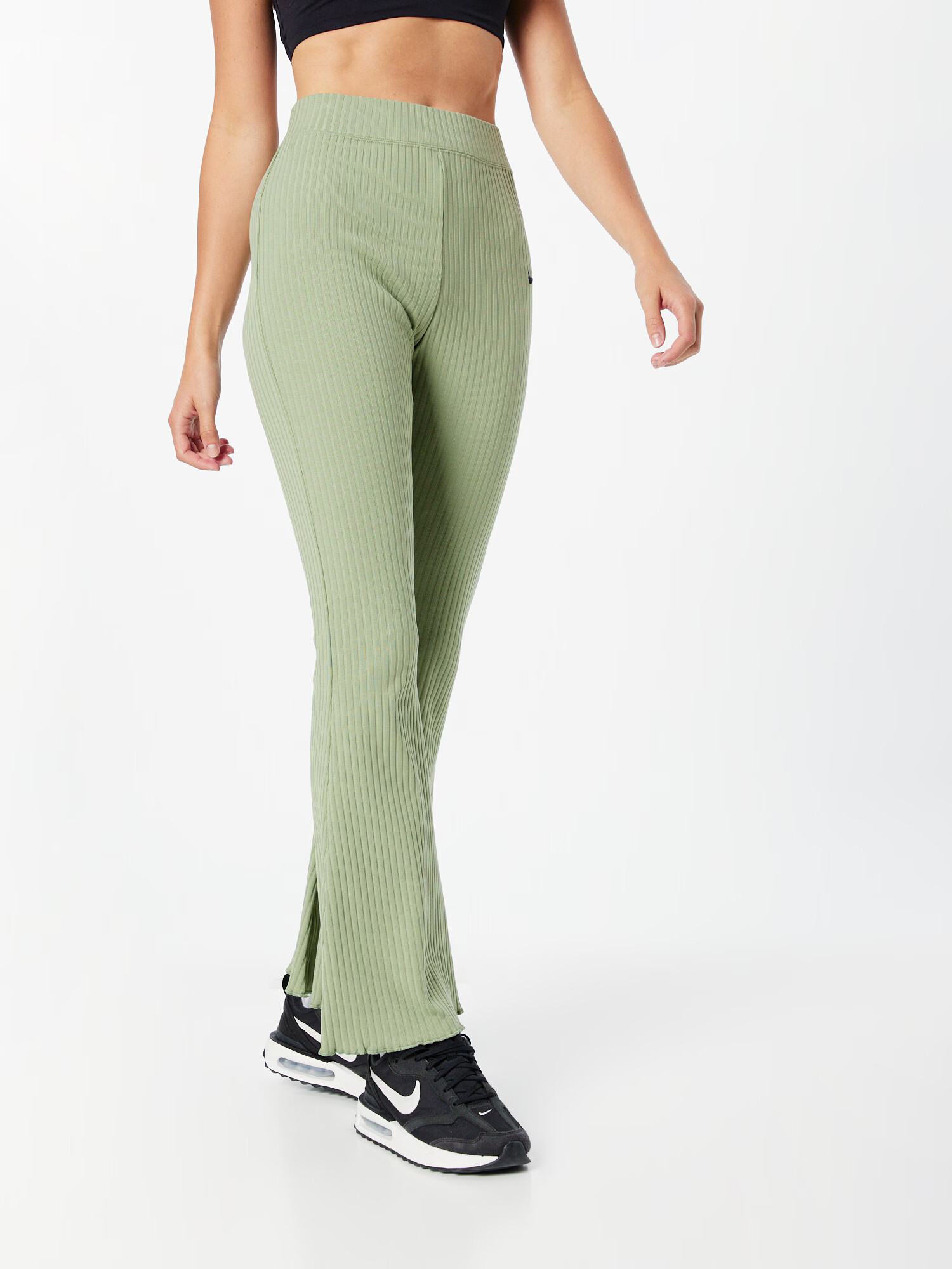 Nike Sportswear Pantaloni verde deschis / negru - Pled.ro